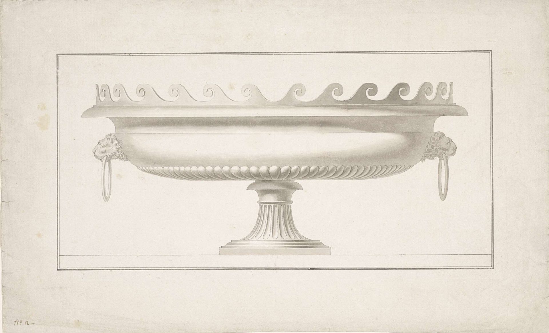 Ontwerp voor een glazenkoeler by Giuseppe Valadier