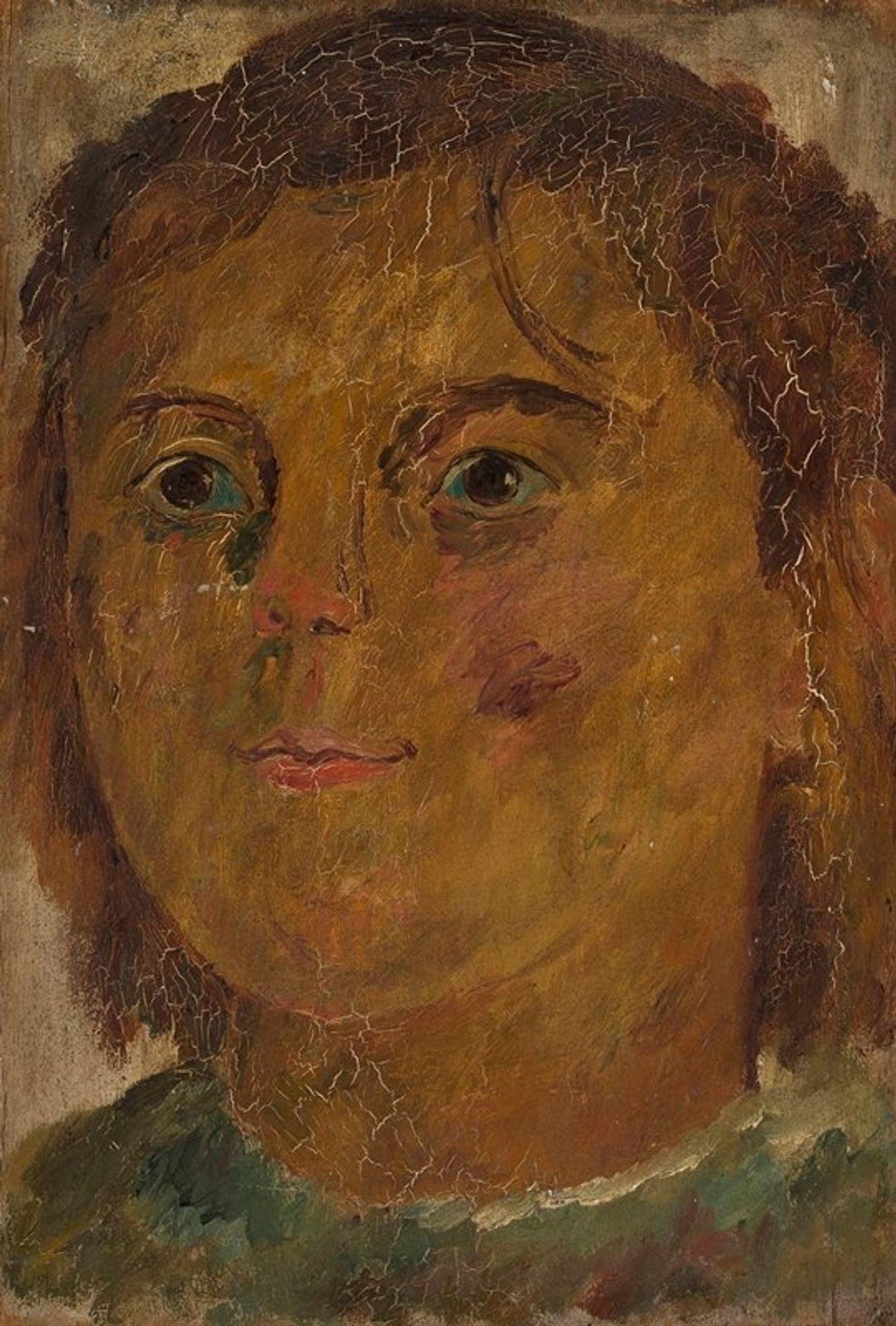 Portrait study of a little girl by Tadeusz Makowski