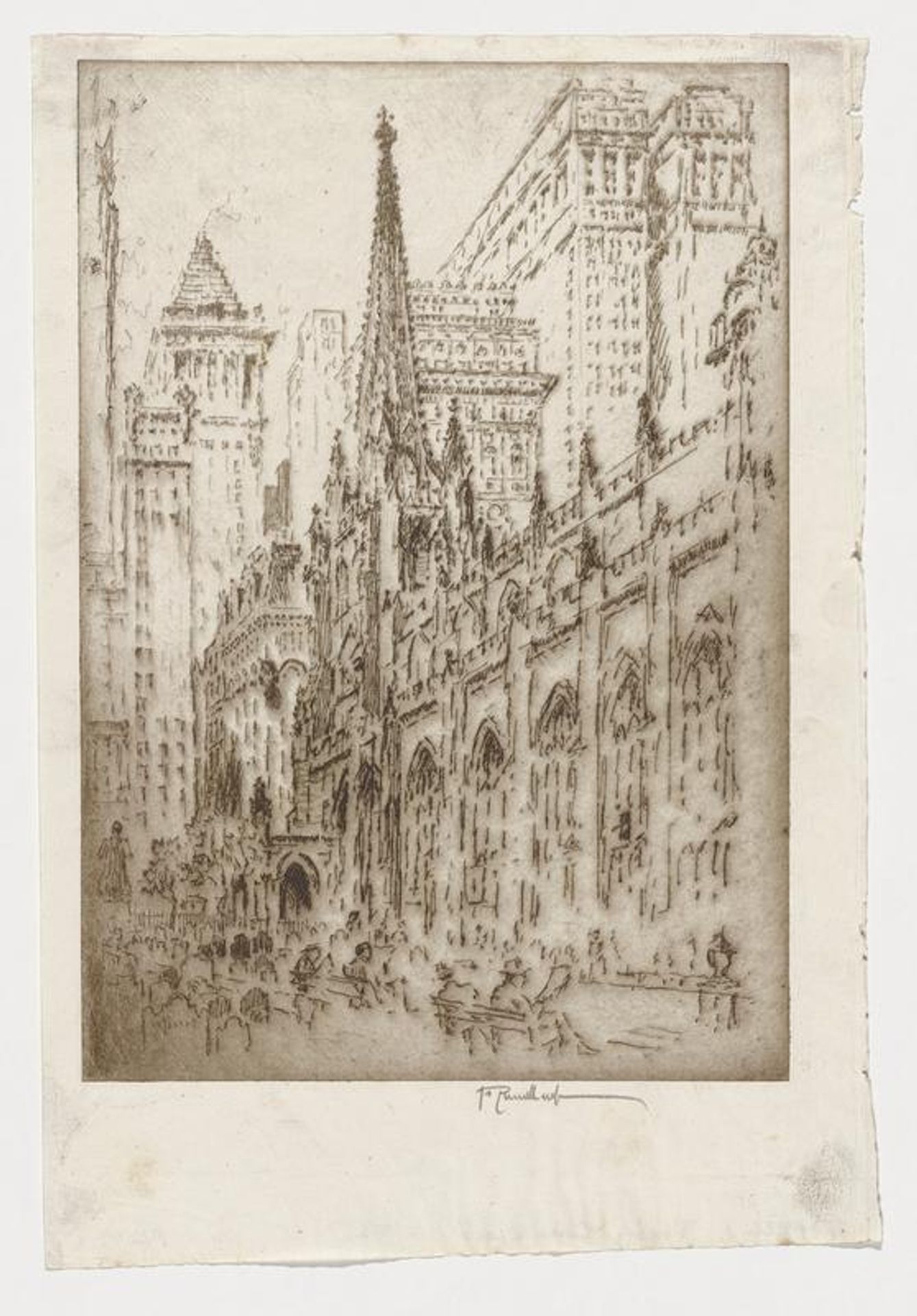 Trinity Churchyard by Joseph Pennell
