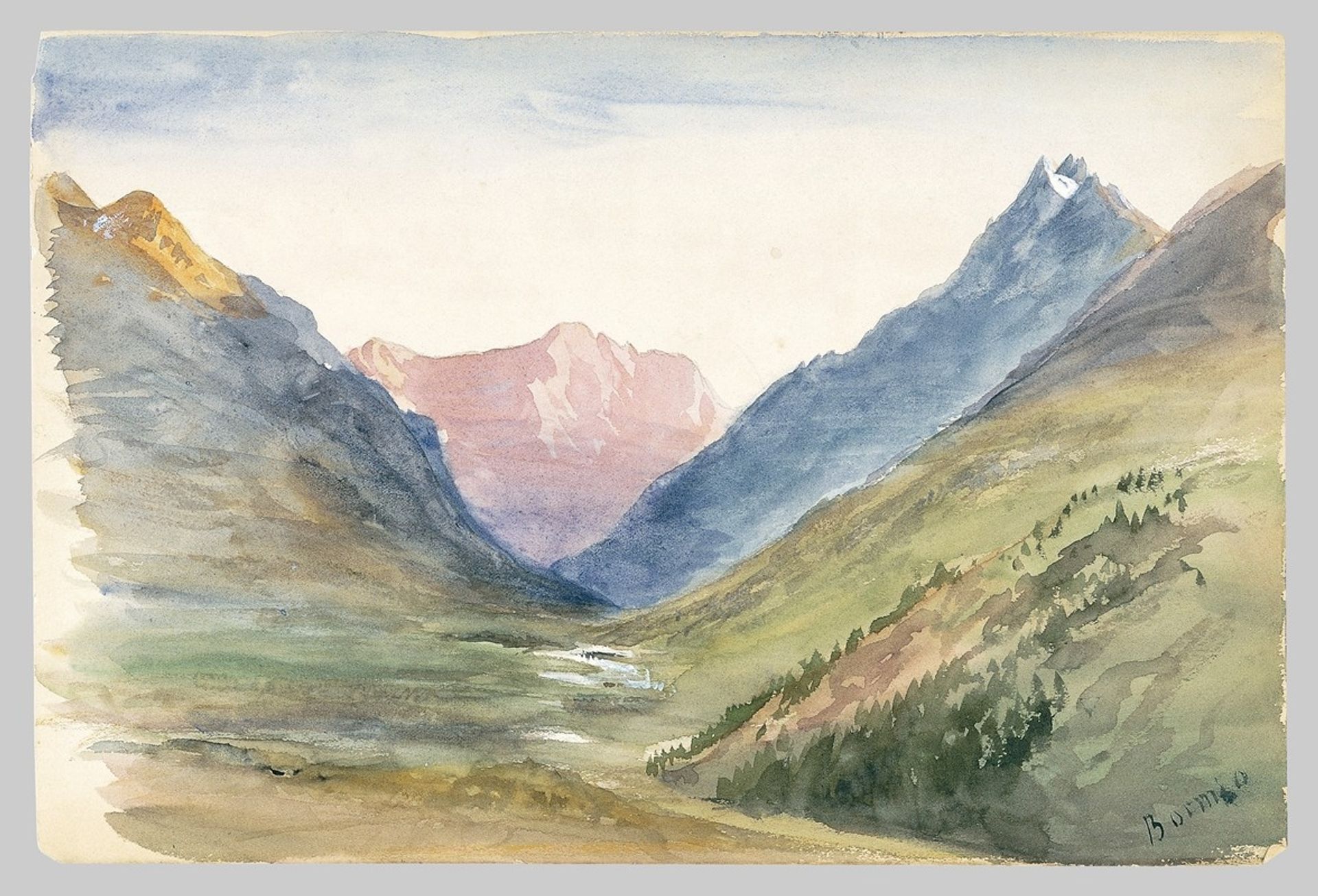 Mountain View at Bormio by John Singer Sargent