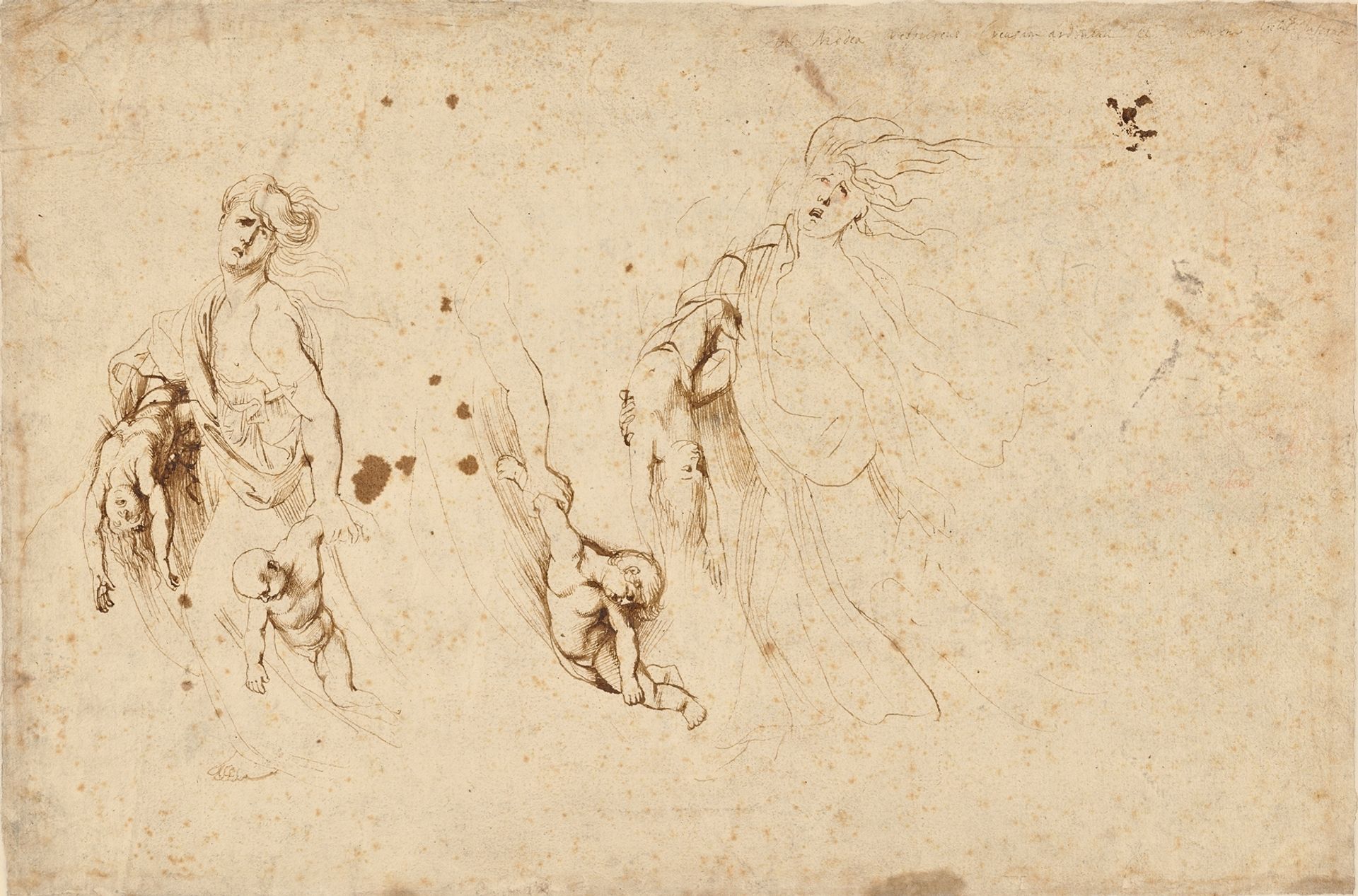Three Sketches for Medea and Her Children by Peter Paul Rubens