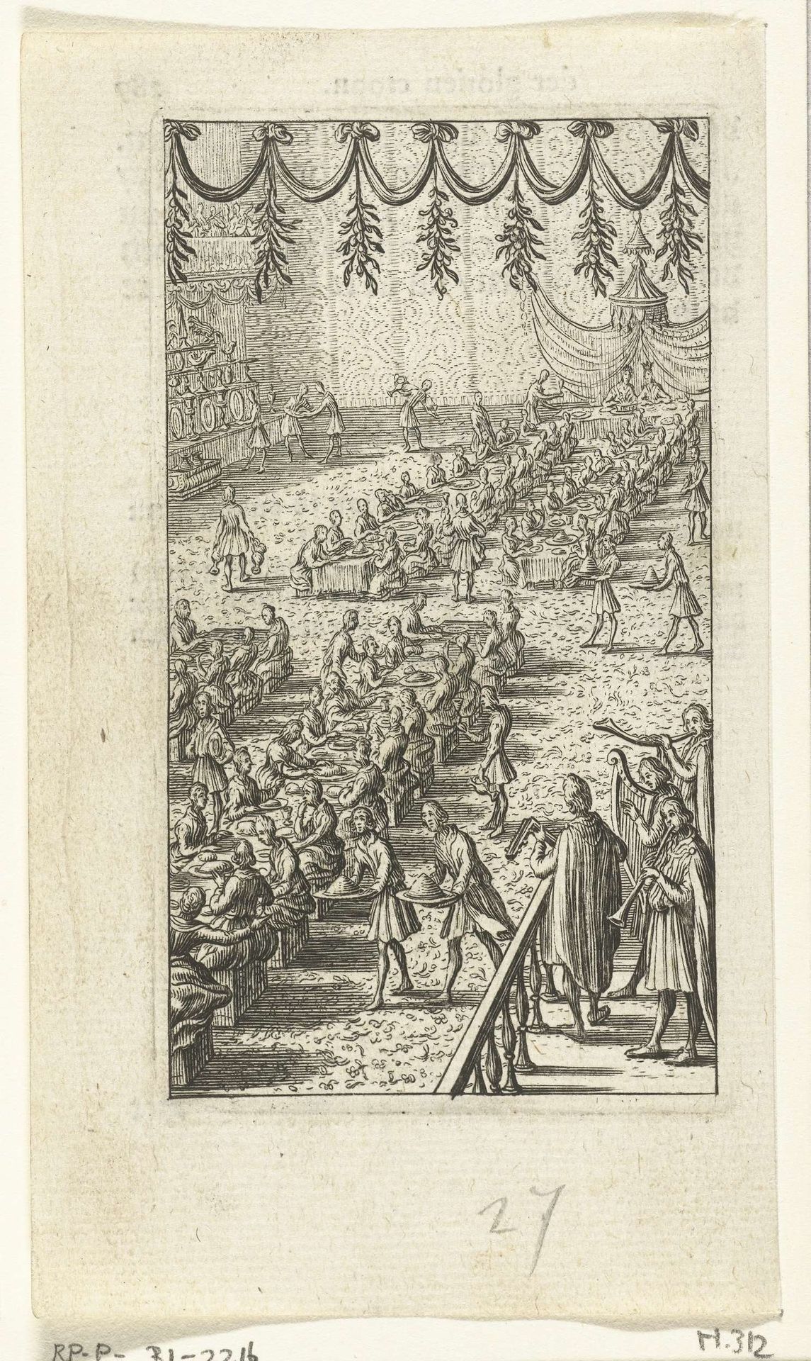 Feestmaal ter gelegenheid van het huwelijk van Duyfken en haar geliefde by Boëtius Adamsz. Bolswert
