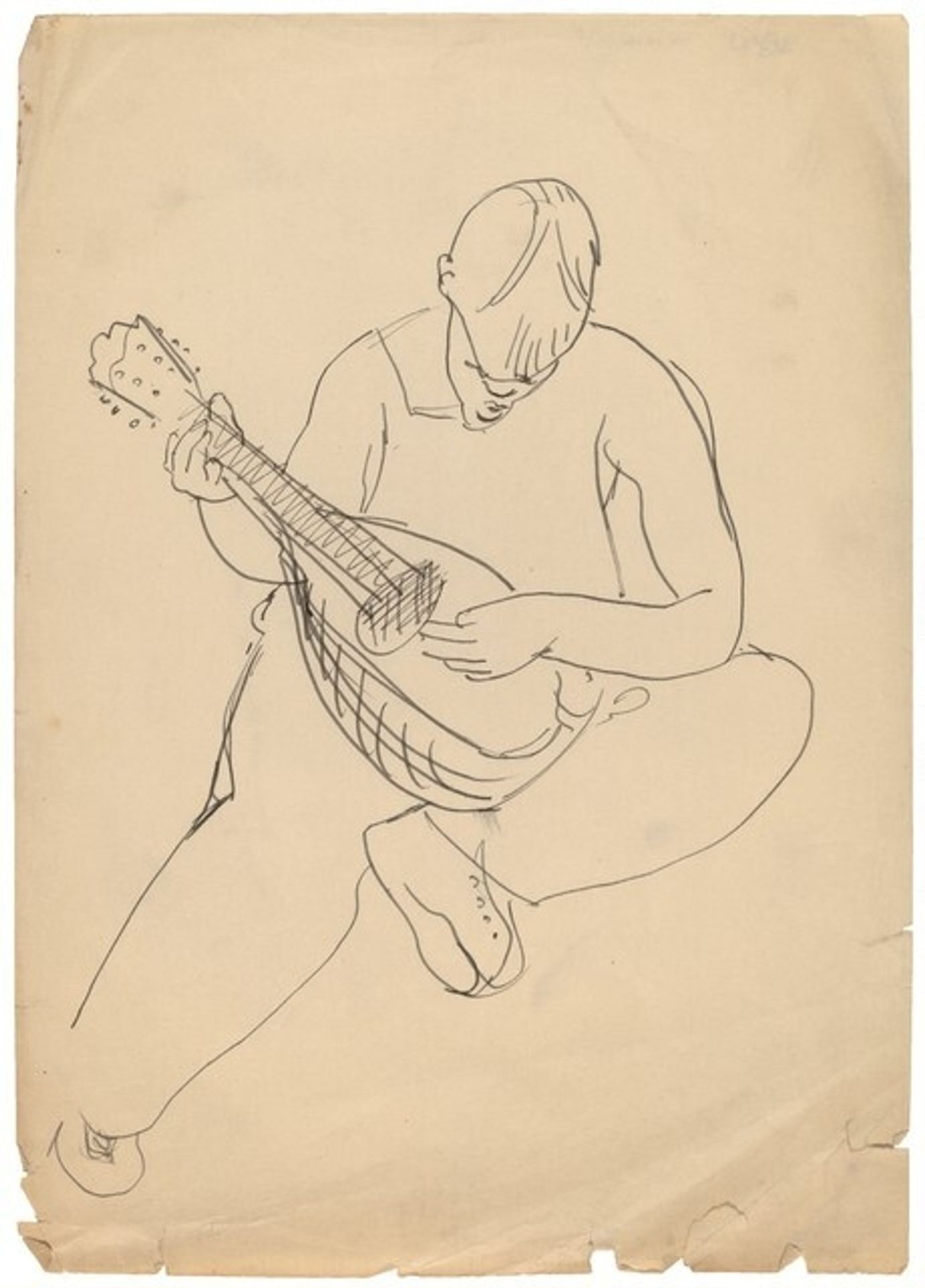Figure Playing a Lute by Mark Rothko