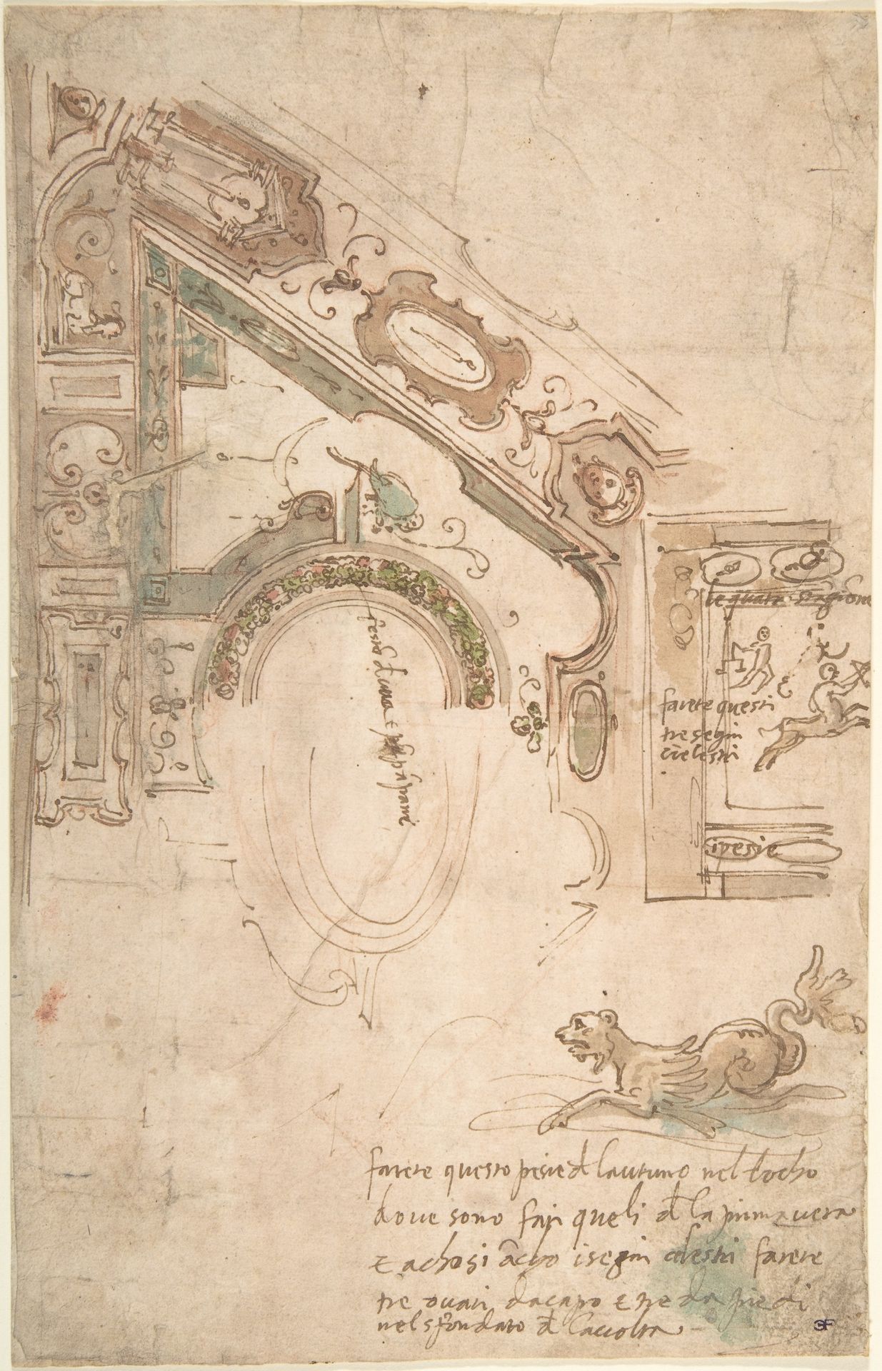 Quarter Plan for a Coved Ceiling by Antenore Ridolfi