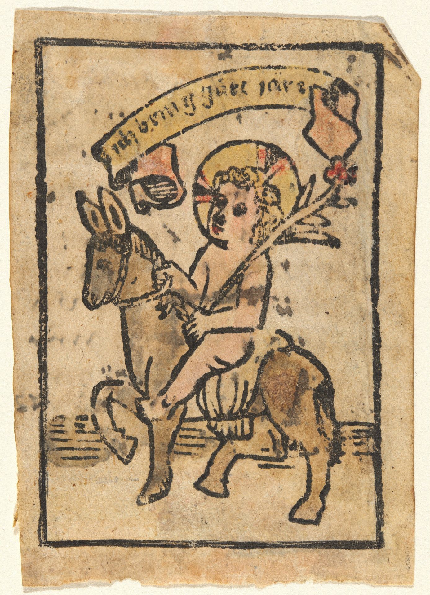 Christ Child on Donkey by Anonymous