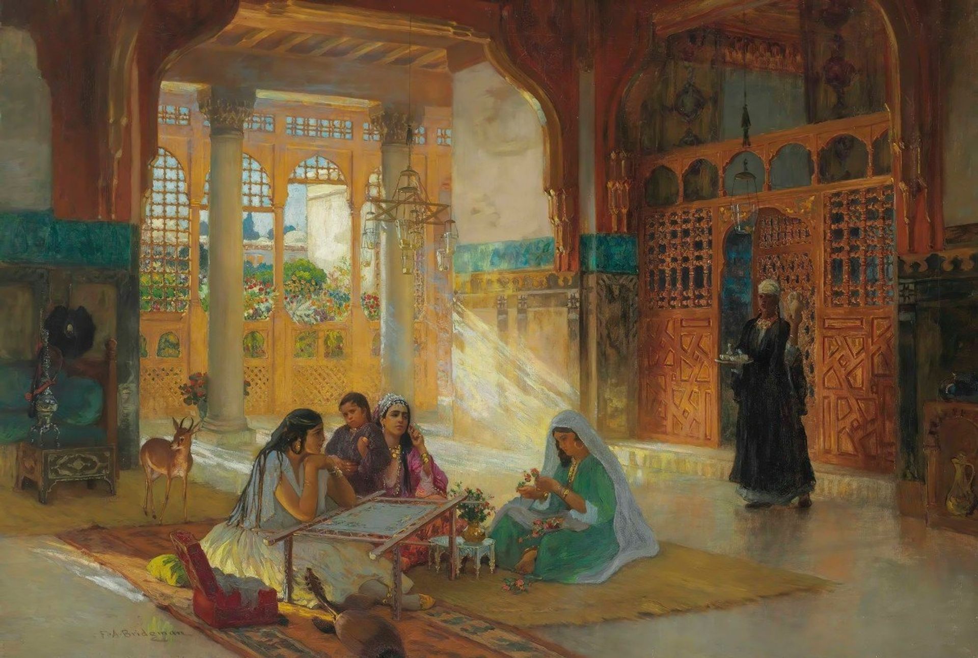 Interieur d’un palais Arabe by Frederick Arthur Bridgman
