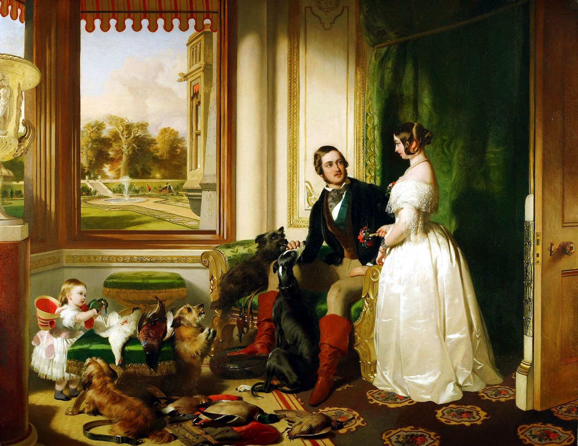 Queen Victoria and Prince Albert at home at Windsor Castle in Berkshire, England by Edwin Henry Landseer