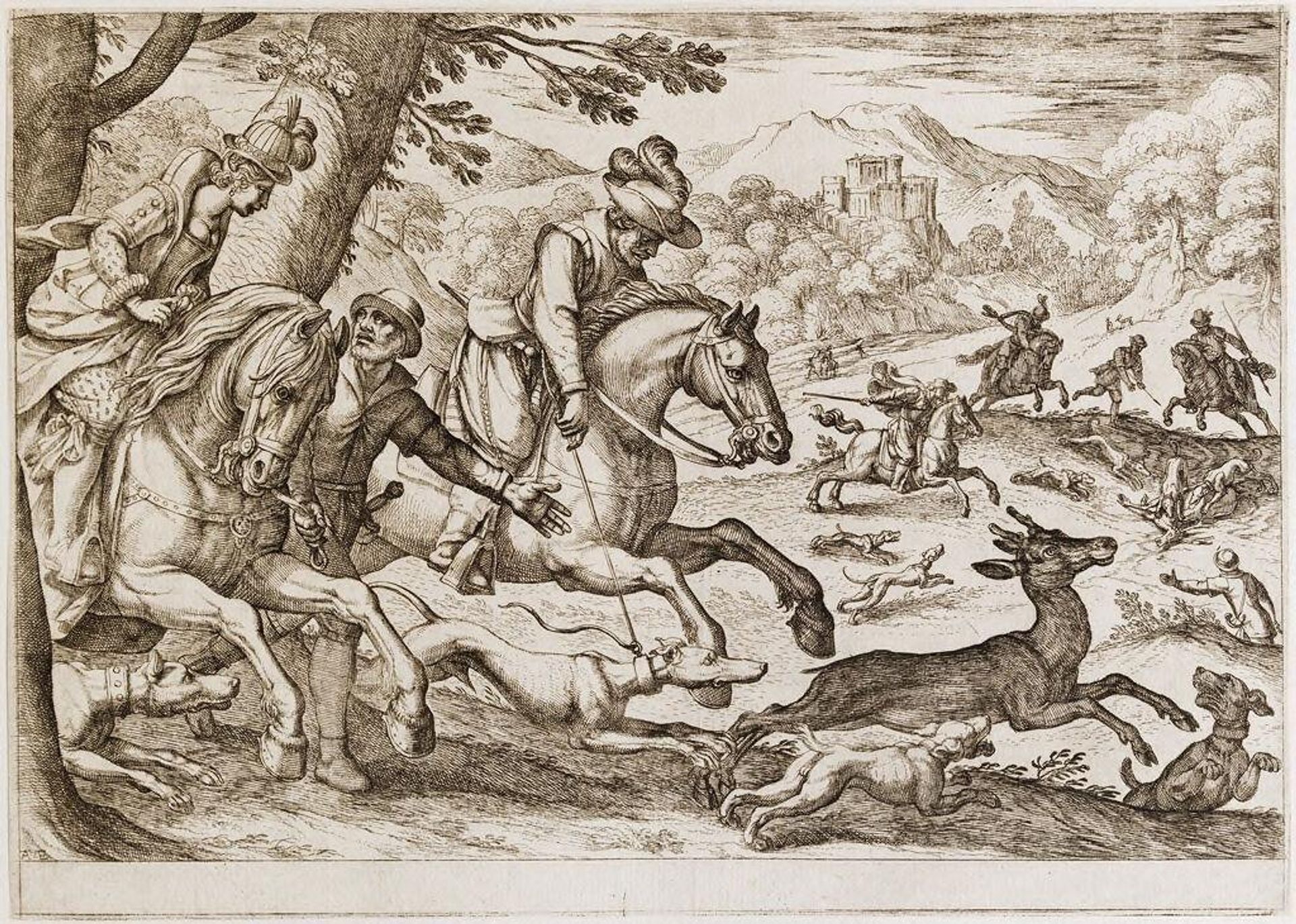 Deer Hunt by Antonio Tempesta