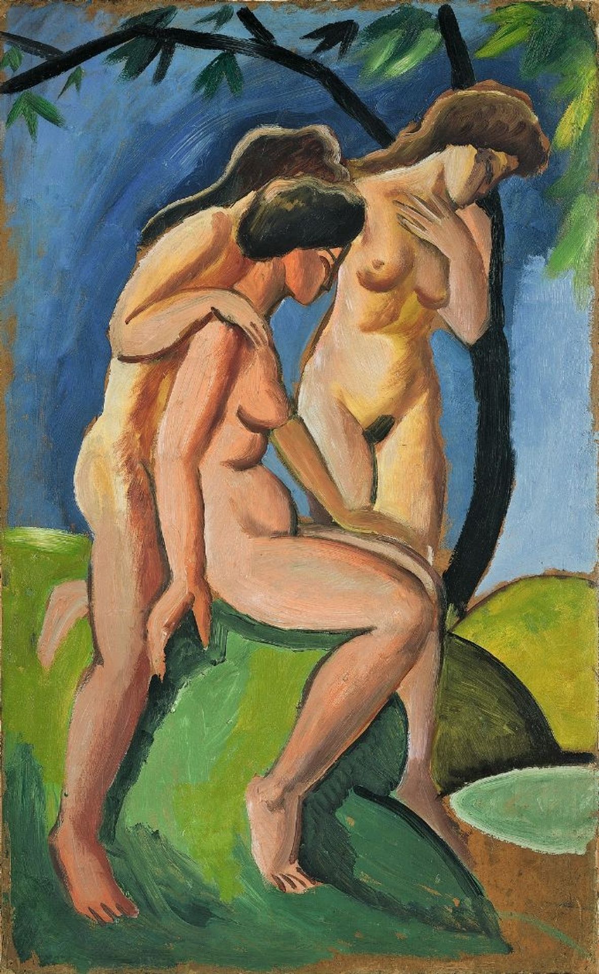 Three Nudes by August Macke