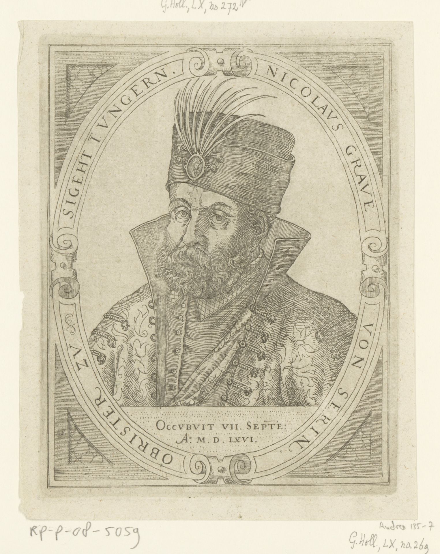 Portret van Nikola Zrinski by Hans Sibmacher