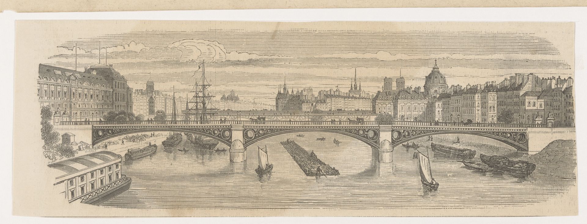 Gezicht op de Seine in Parijs by Anonymous