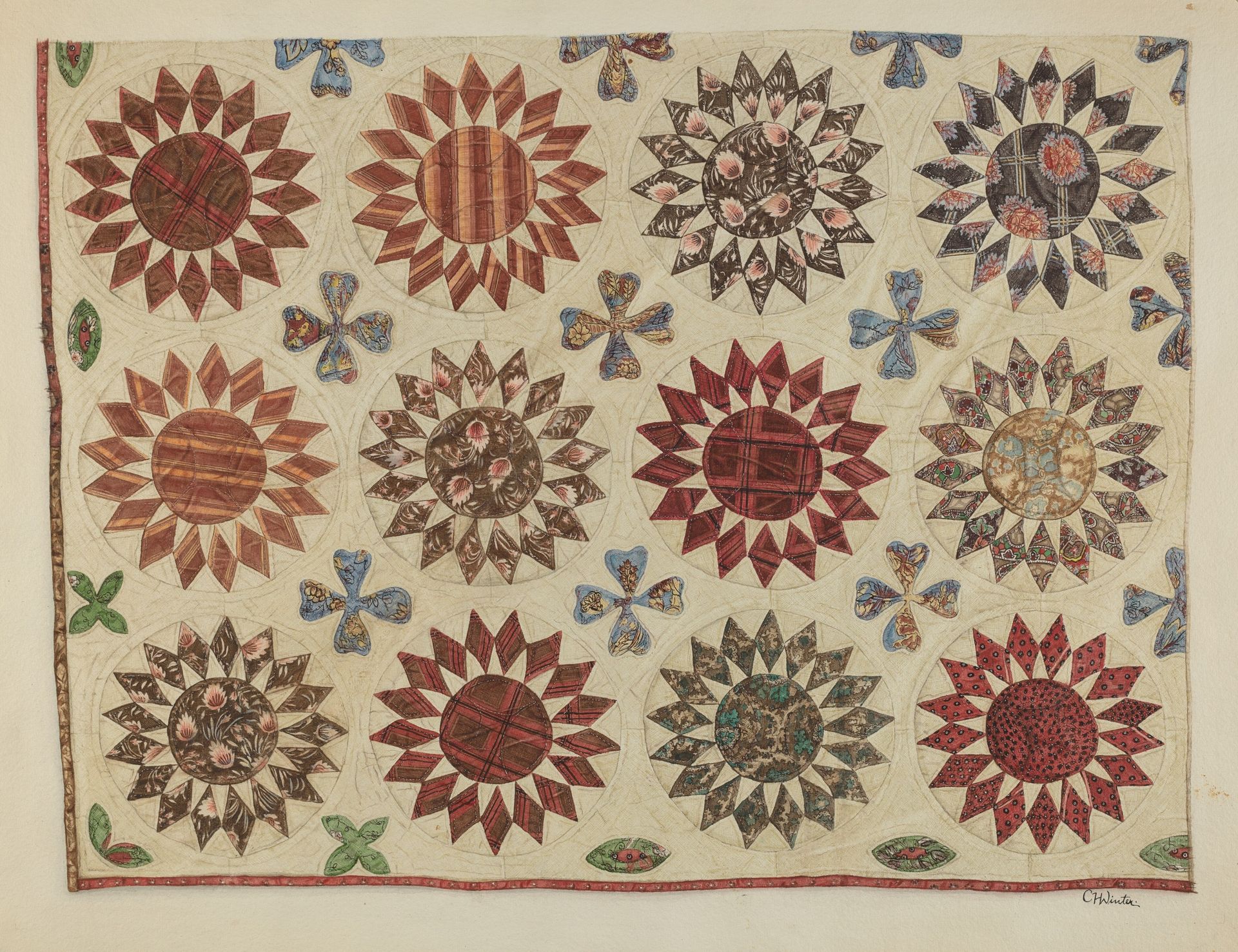 Sunburst Quilt by Charlotte Winter