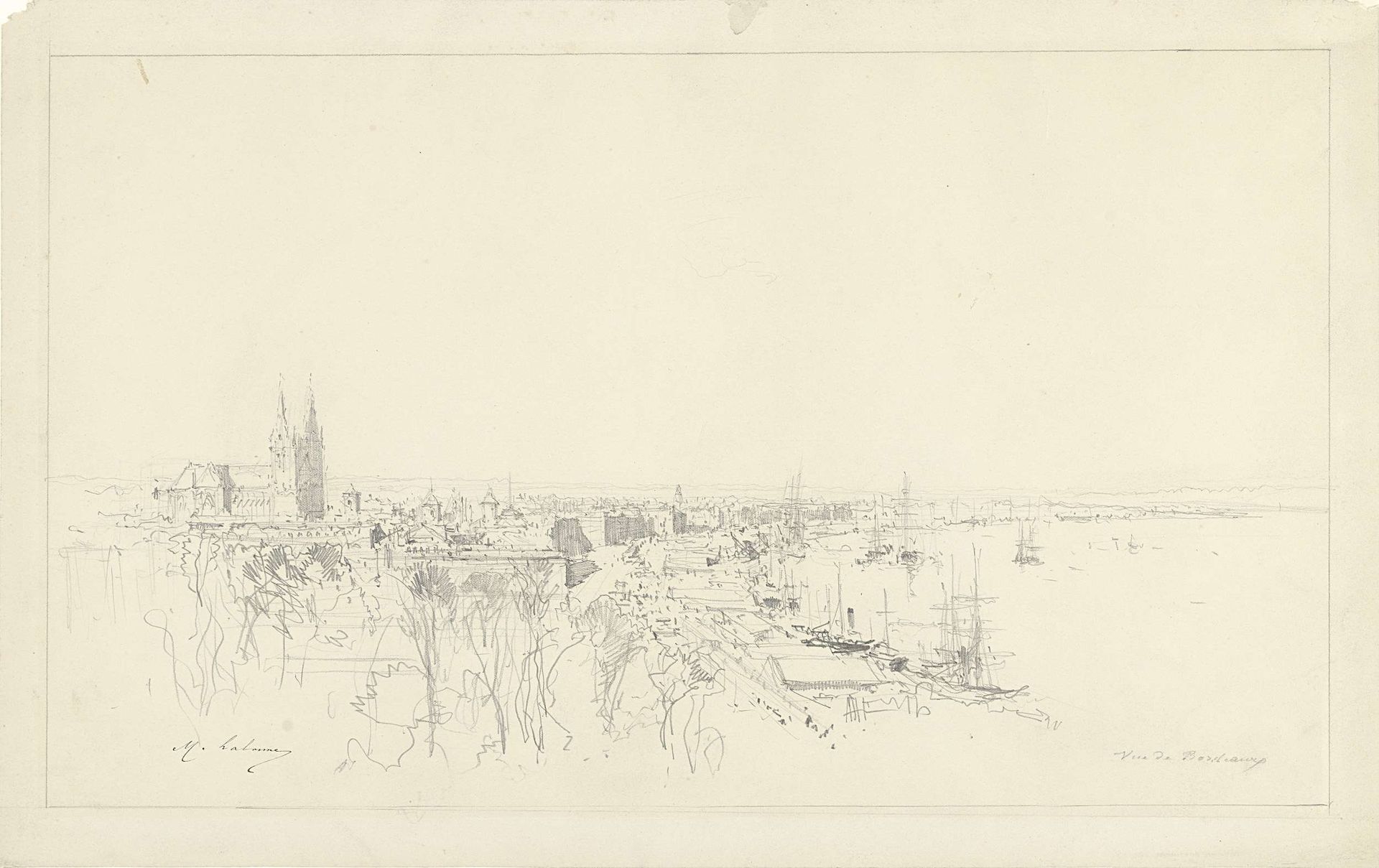 Gezicht op Bordeaux by Maxime Lalanne