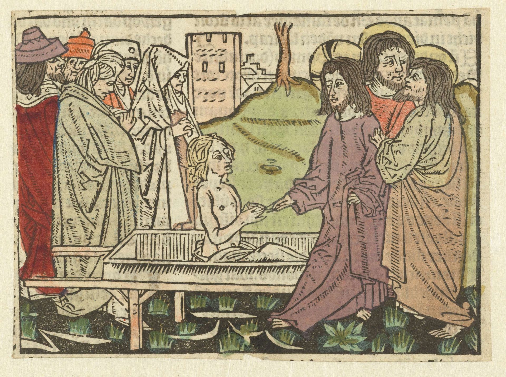 Opwekking van de zoon van de weduwe van Nain by Meester van Antwerpen (I)