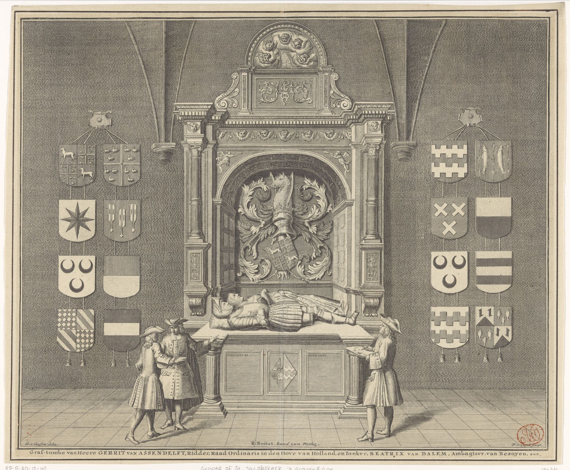 Graftombe van Gerrit van Assendelft en Beatrix van Dalem by Pieter van (I) Cuyck
