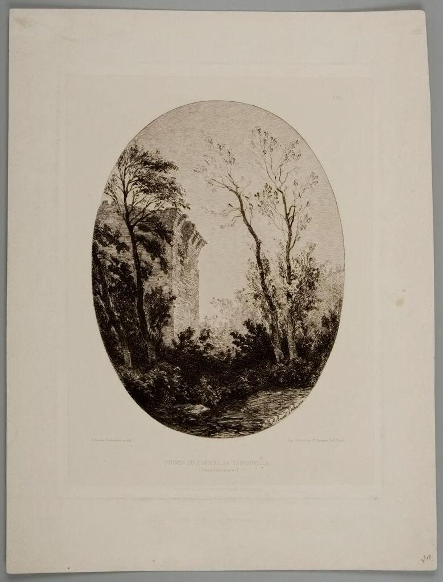 Ruins of the Chateau of Tancarville by Alfred Louis Brunet-Debaines