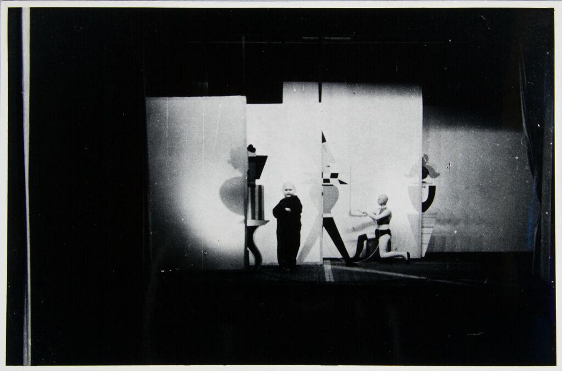 Copy Print: Pantomime with Figures and Translucent Walls Performed by Lou Scheper and Werner Siedhoff by T. Lux Feininger