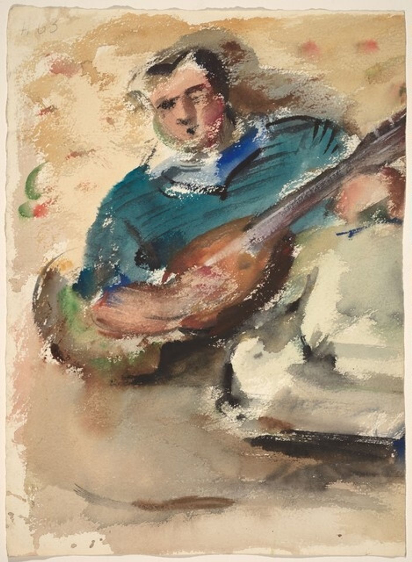 Man Playing a Stringed Instrument [verso] by Mark Rothko