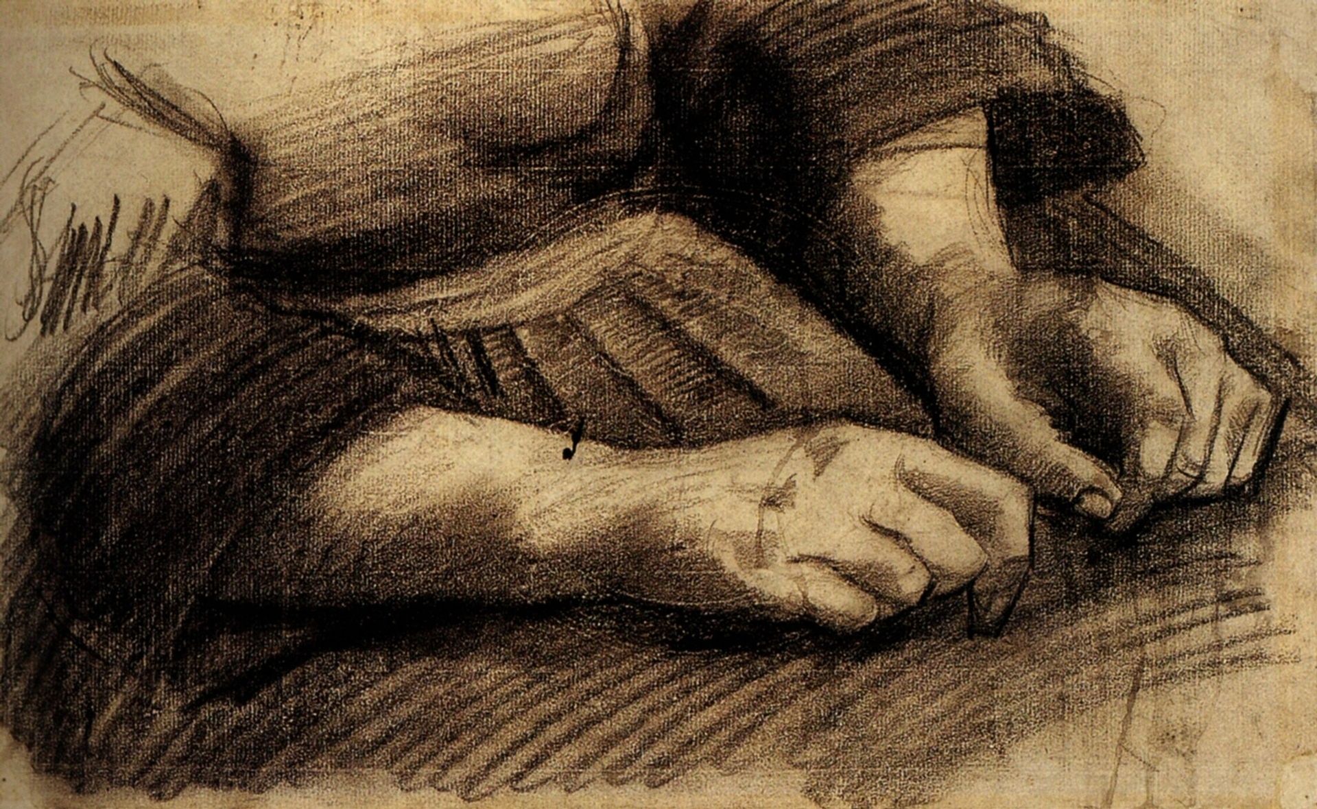 Lap with Hands by Vincent van Gogh