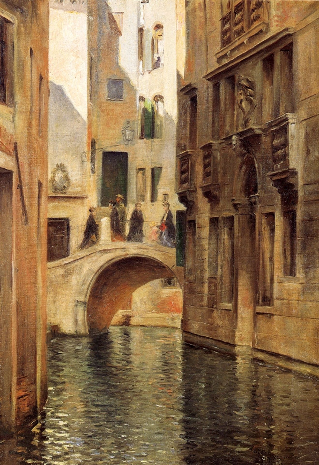Venetian Canal by Julius Leblanc Stewart