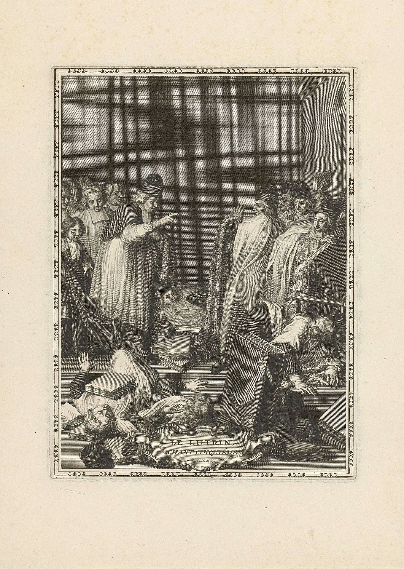 Priesters op de grond gevallen by Bernard Picart