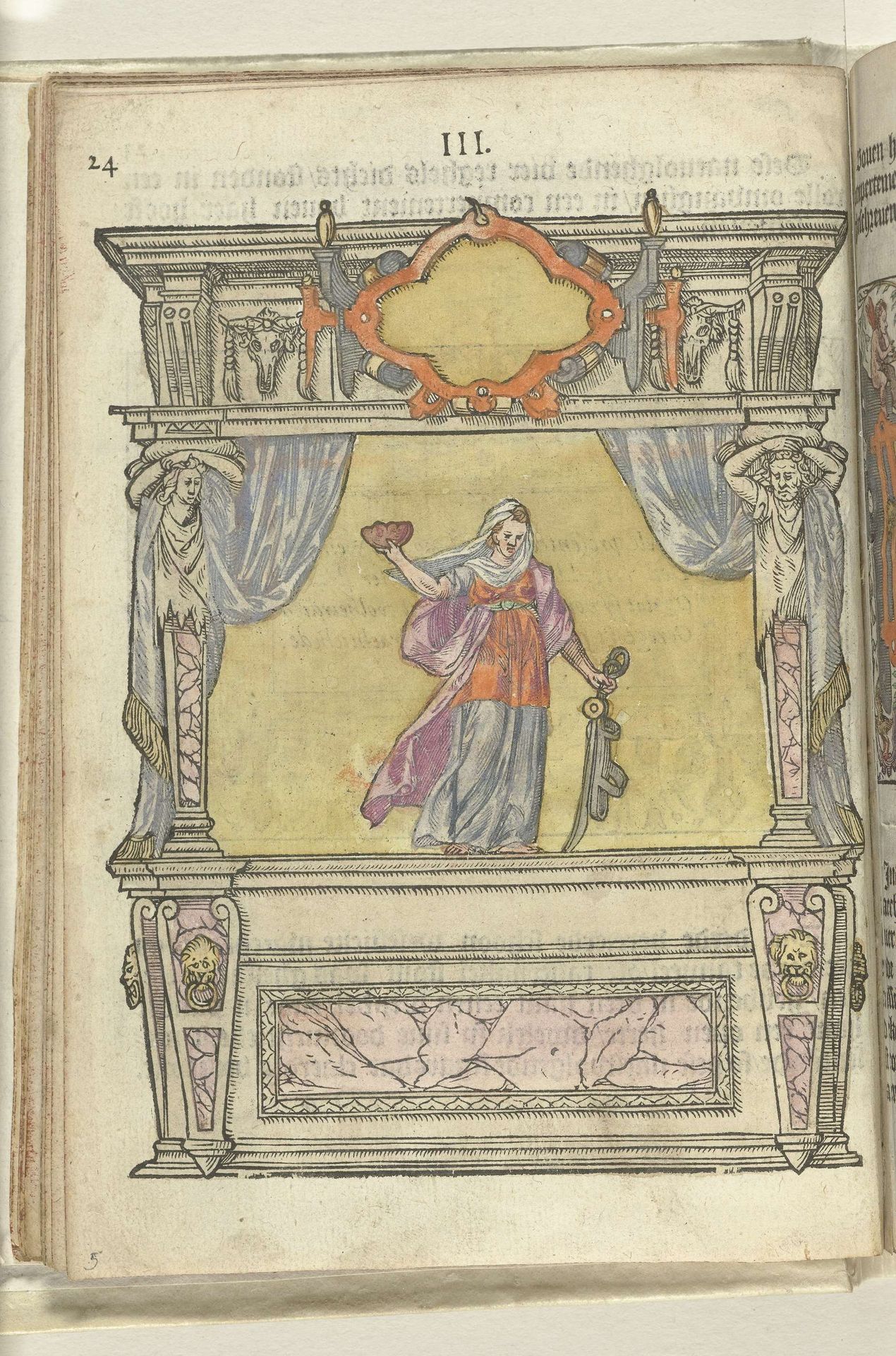 Toneel met personificatie van Reden, 1578 by Antoni van Leest