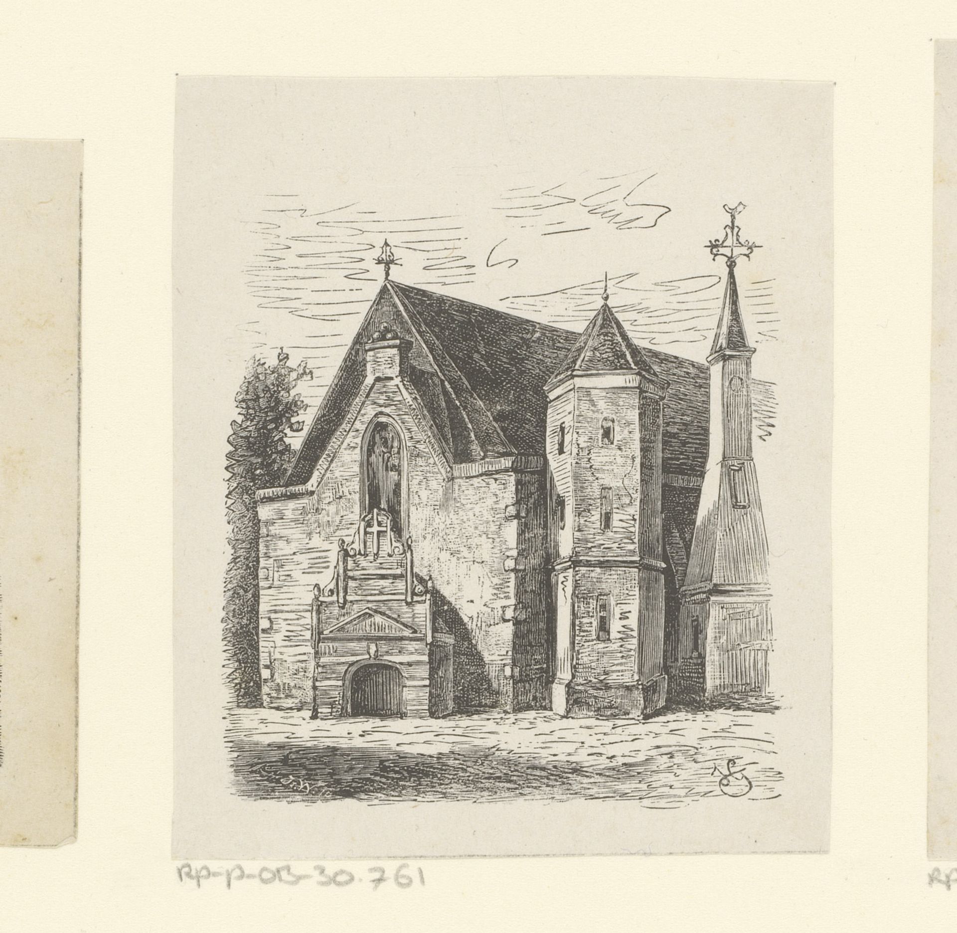 Gezicht op een kerk by Isaac Weissenbruch