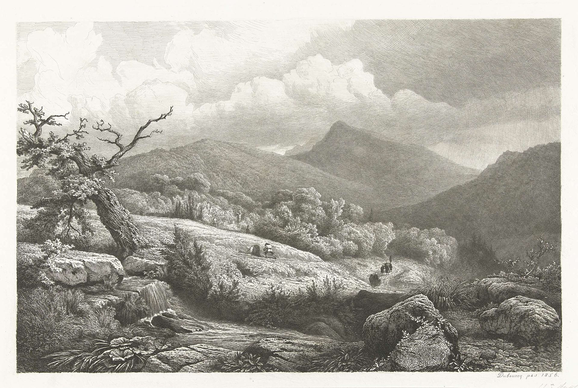 De begraafplaats te Baden-Baden by Pierre Louis Dubourcq