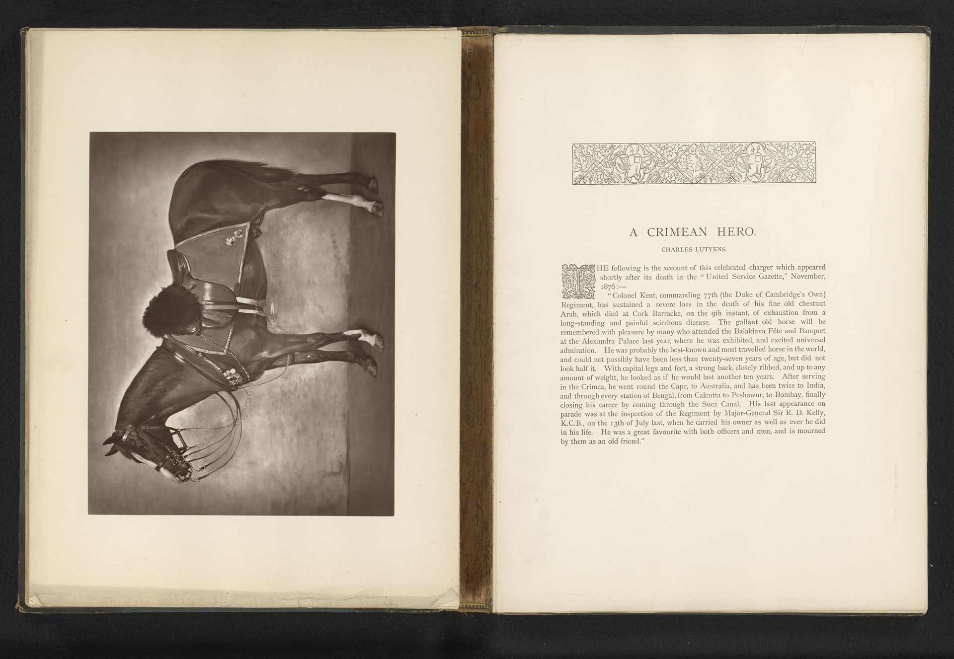 Reproductie van een schilderij van een paard door Charles Lutyens by Anonymous