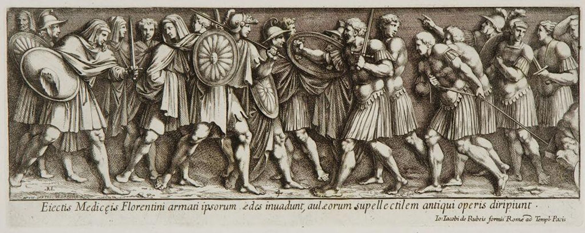 Plundering of the Medici Palace by Pietro Santi Bartoli