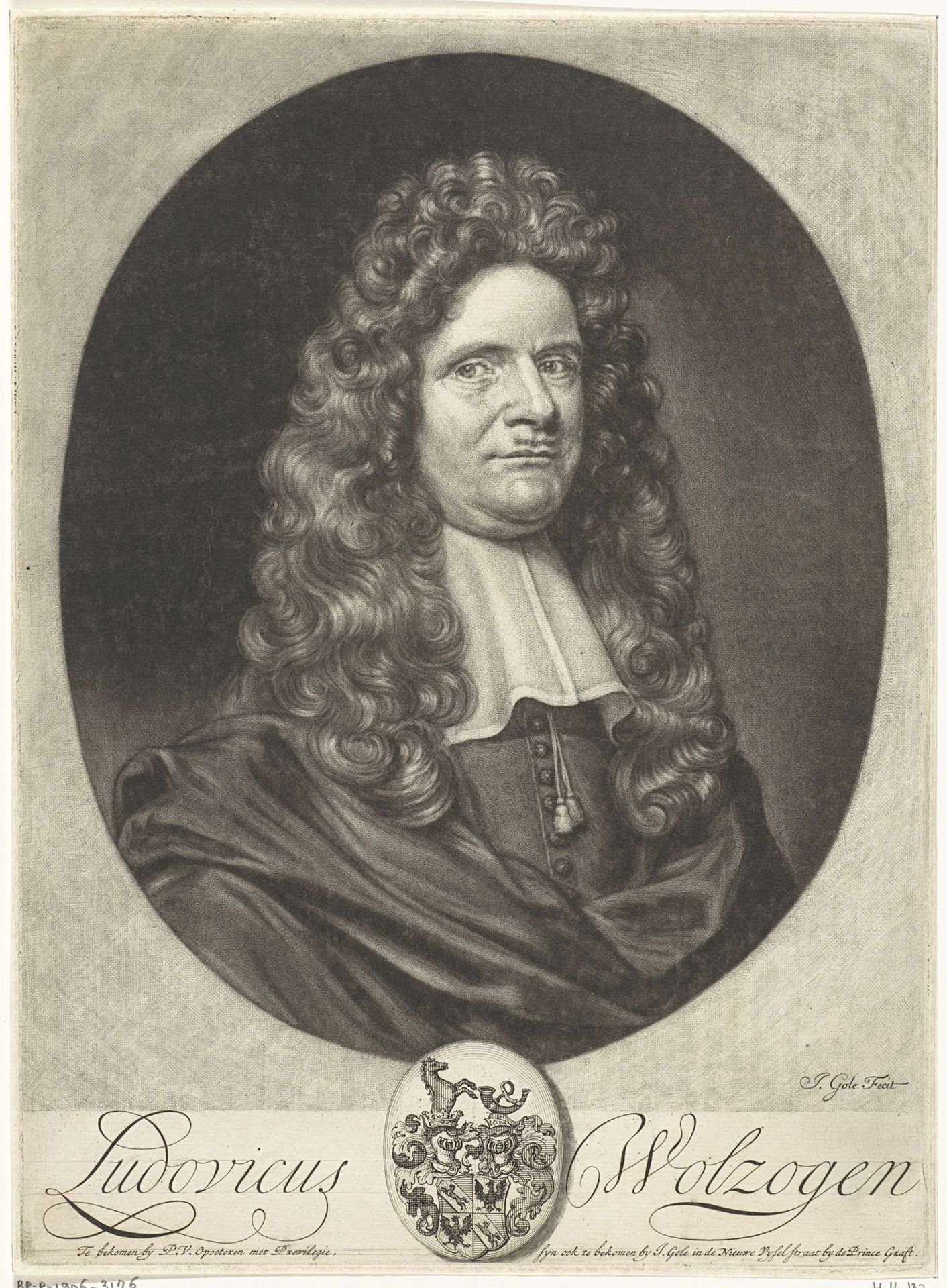 Portret van Ludovicus Wolzogen by Jacob Gole