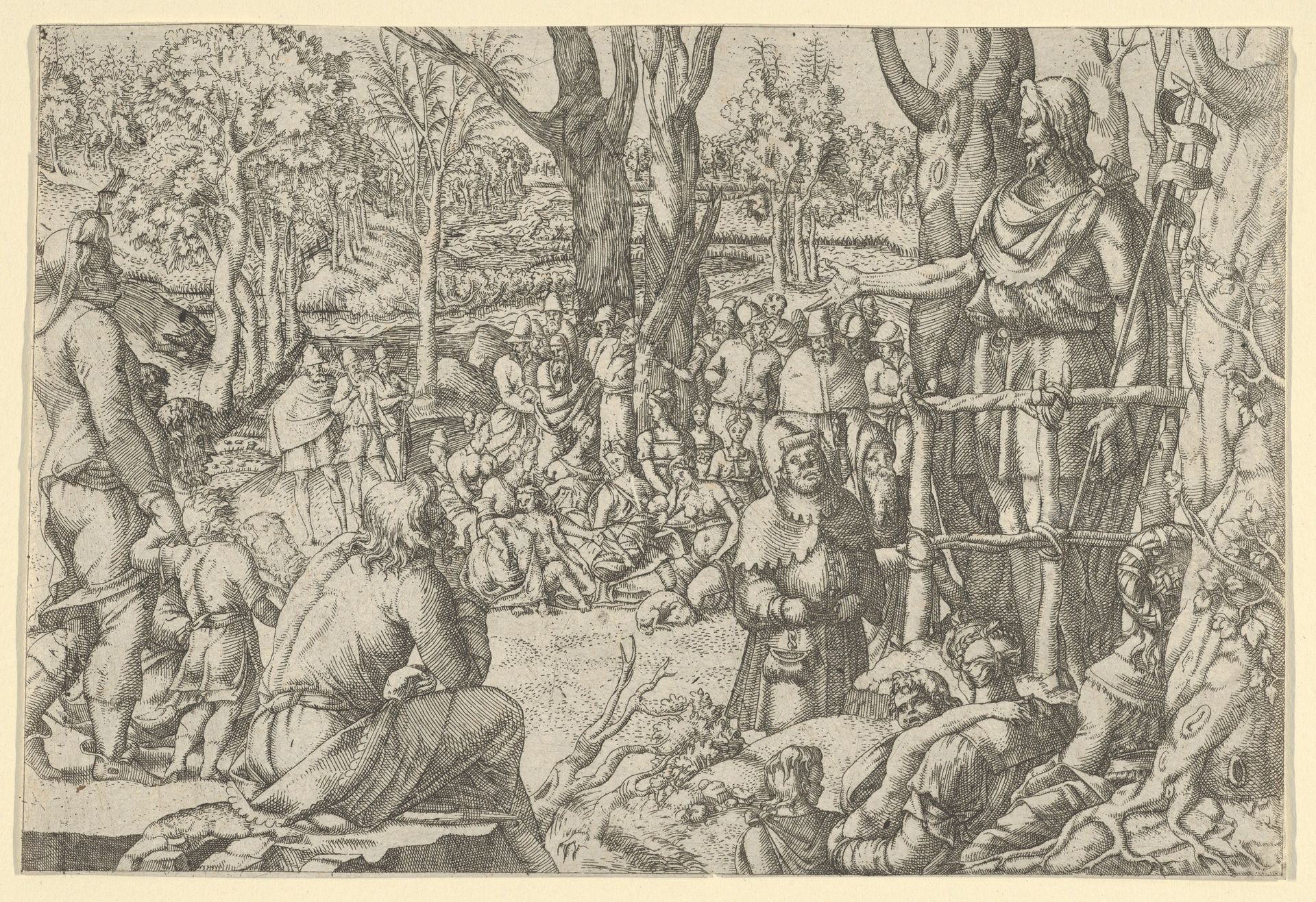 St. John Preaching in the Desert by Jean Mignon