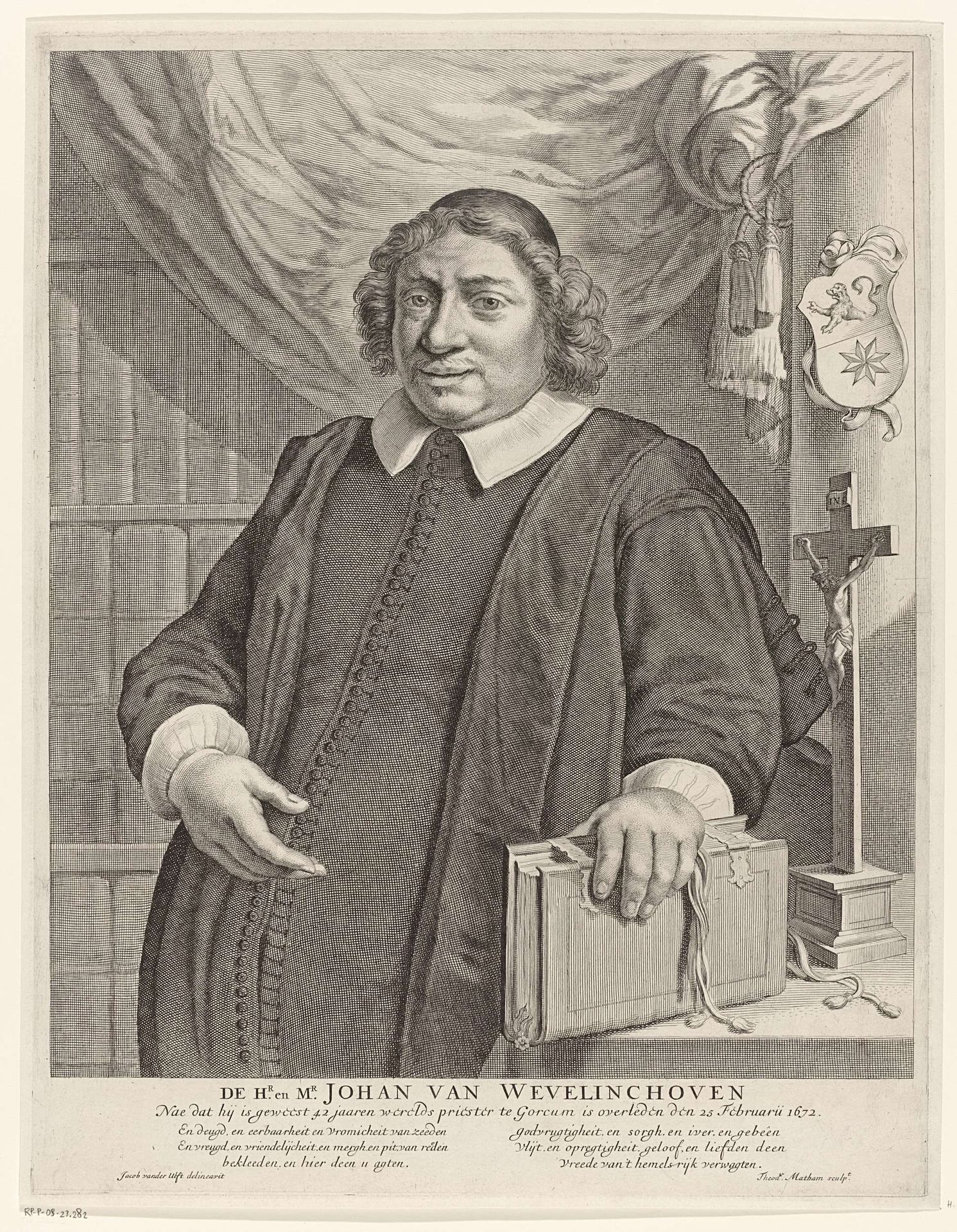 Portret van Johan van Wevelinchoven by Theodor Matham