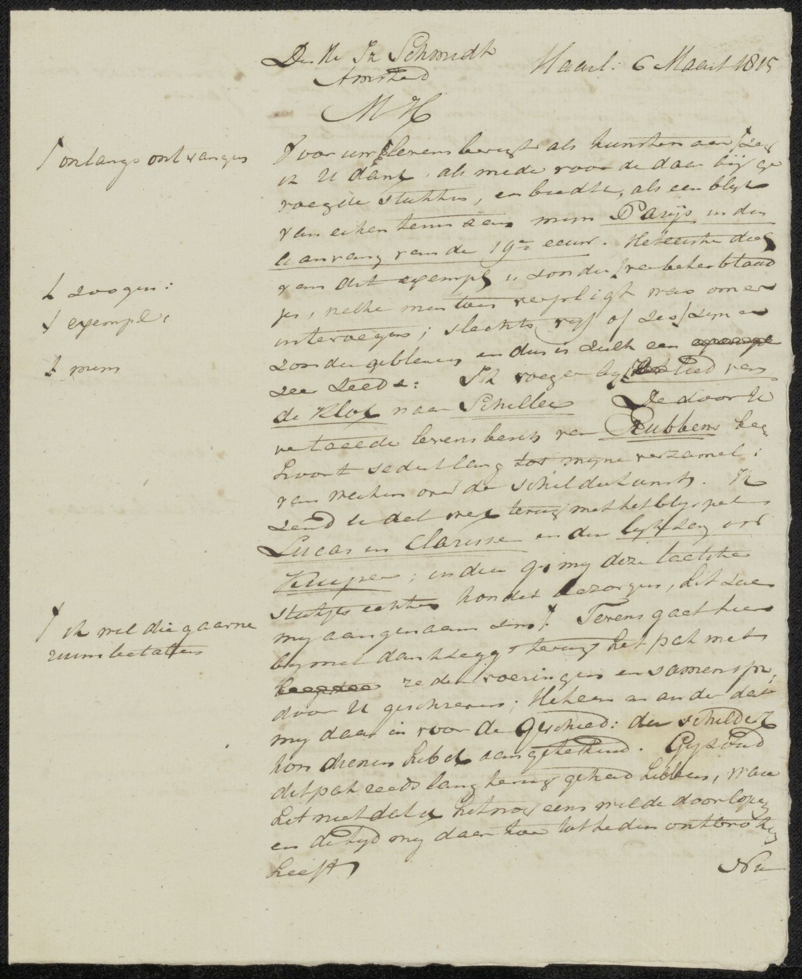 Brief aan Izaak Schmidt by Adriaan van der Willigen