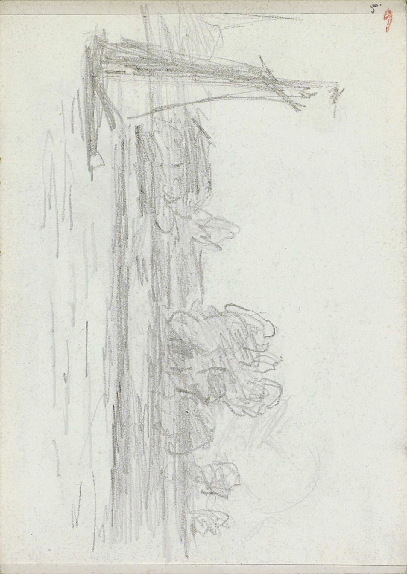 Zeilboot op een rivier by Jozef Israëls
