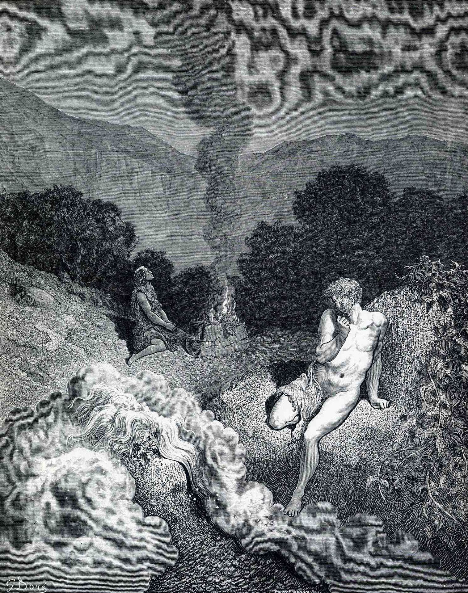 Cain and Abel Offering their Sacrifices by Gustave Dore