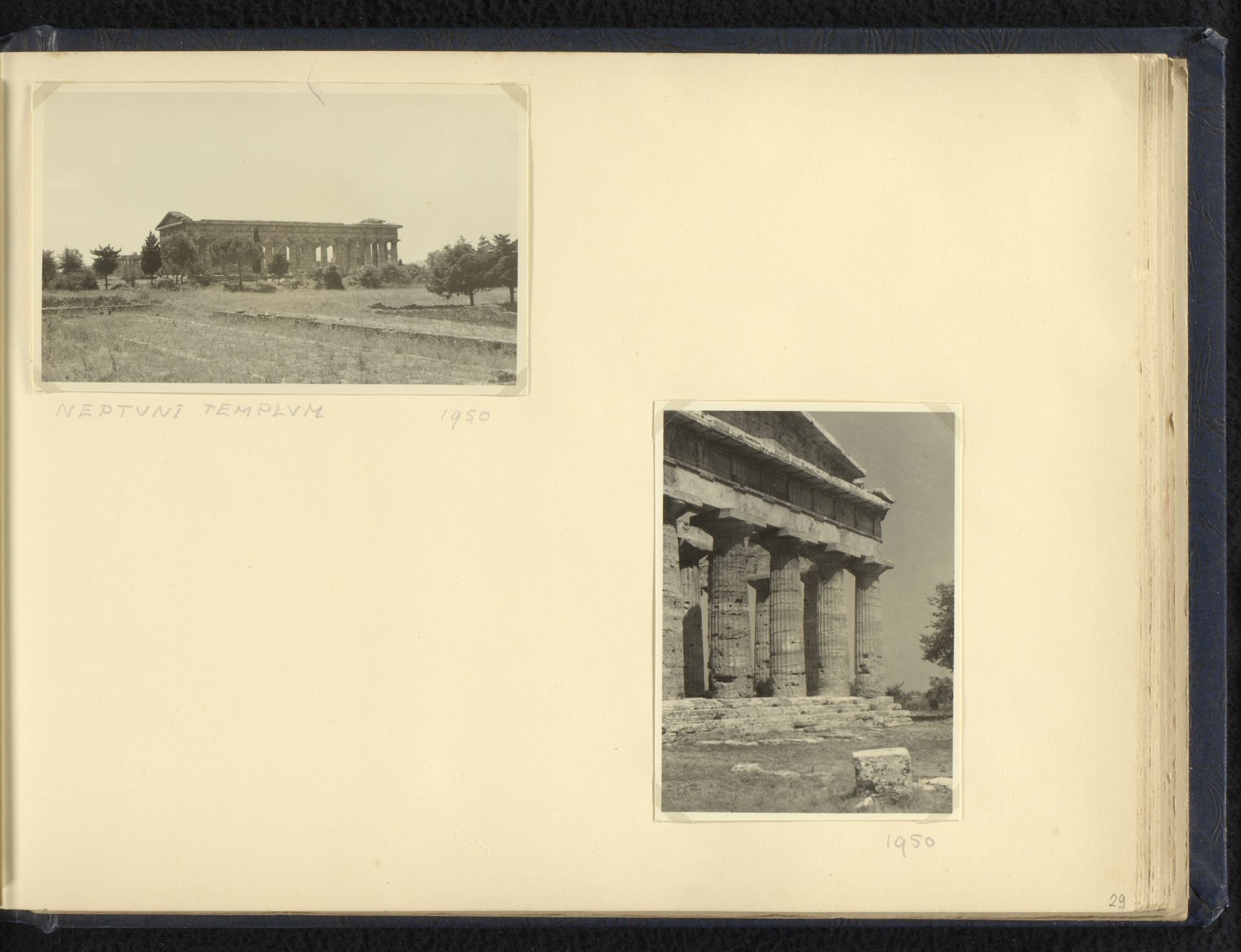 Twee foto's van de tempel van Hera in Paestum by Norbert van den (1901-1972) Berg