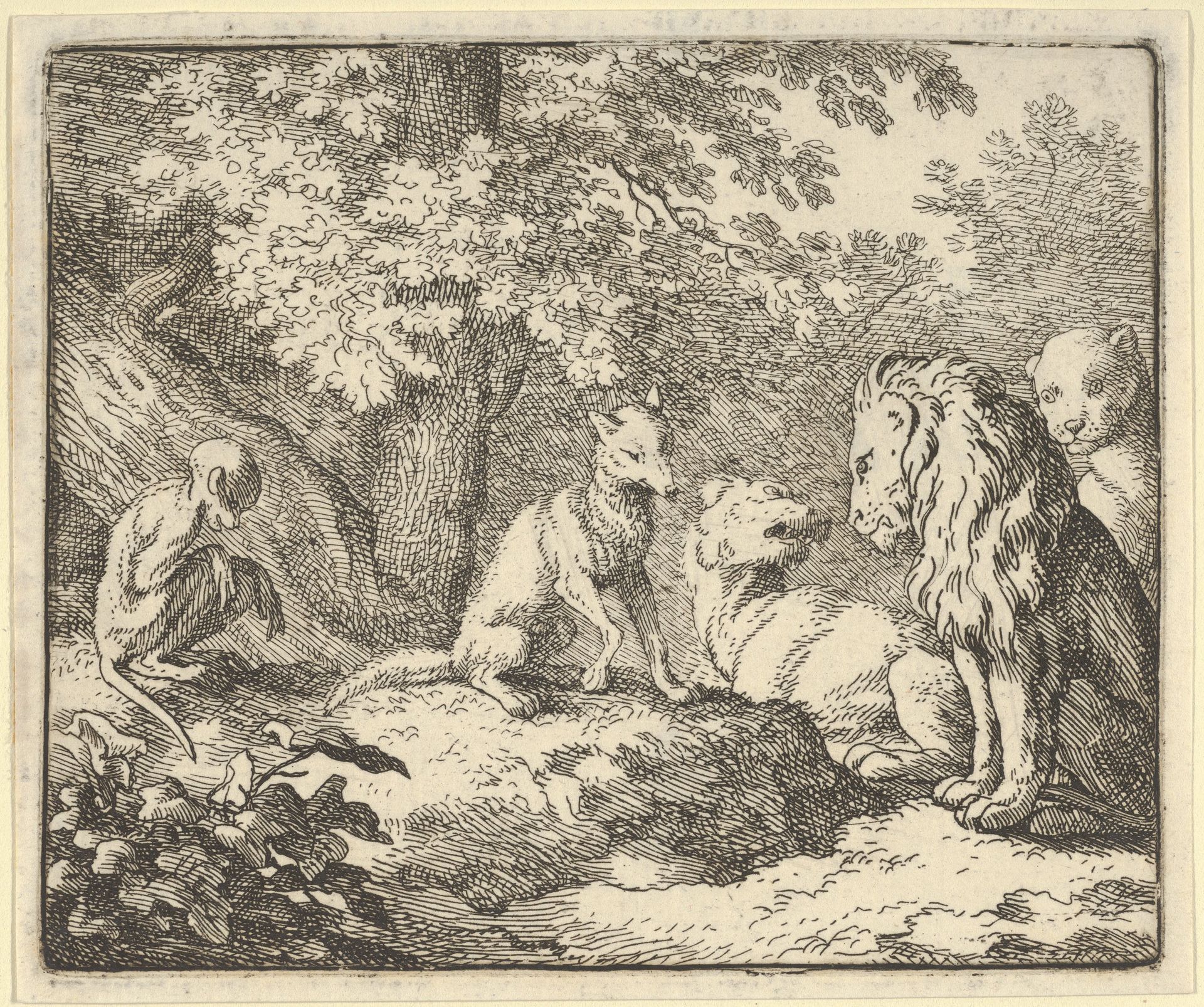 Renard Coninues his False Revelations from Hendrick van Alcmar's Renard The Fox by Allart van Everdingen