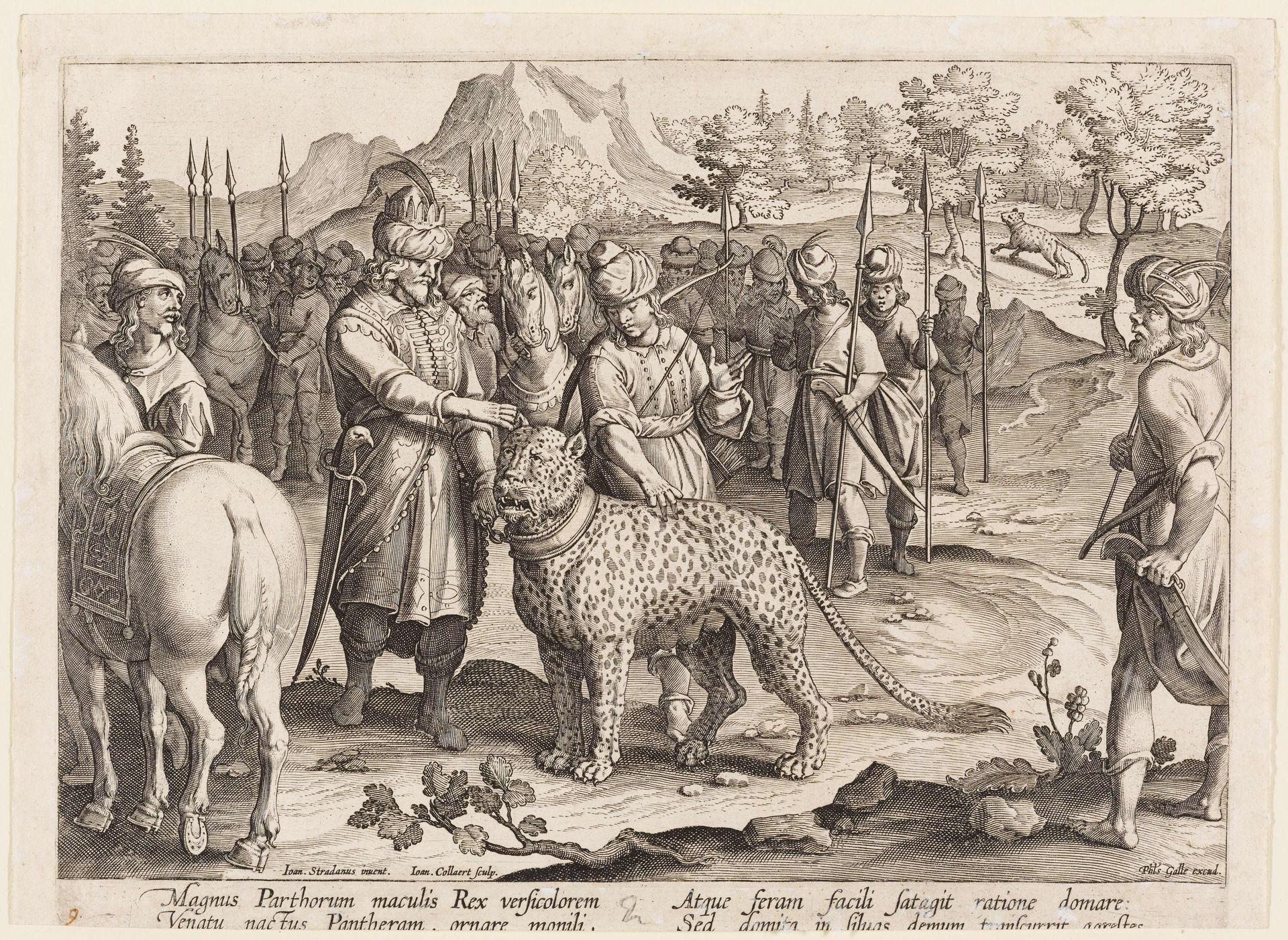 King Arsaces Dedicating a Panther to Dionysus by Jan Collaert II