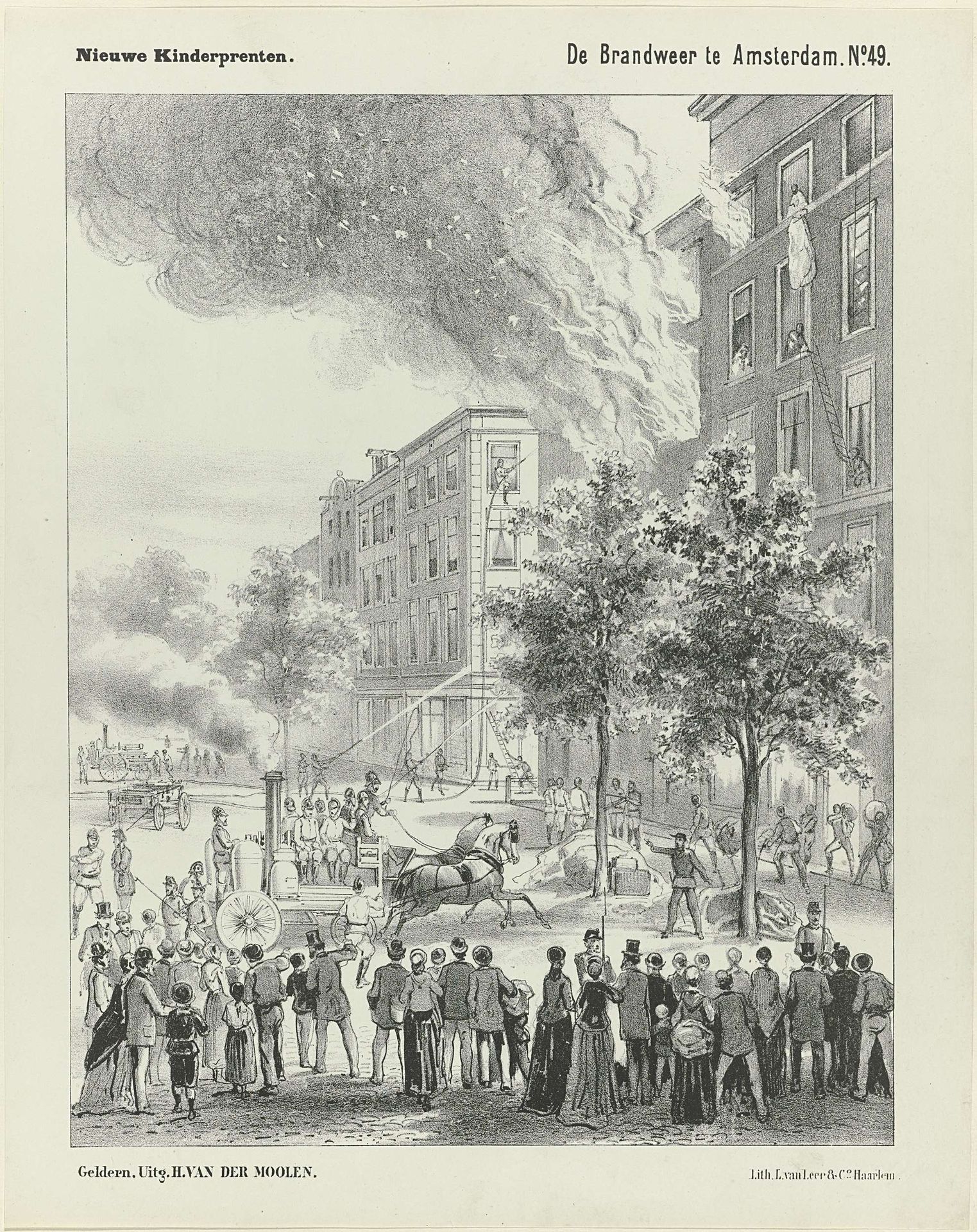 De brandweer te Amsterdam by Hermann van der Moolen