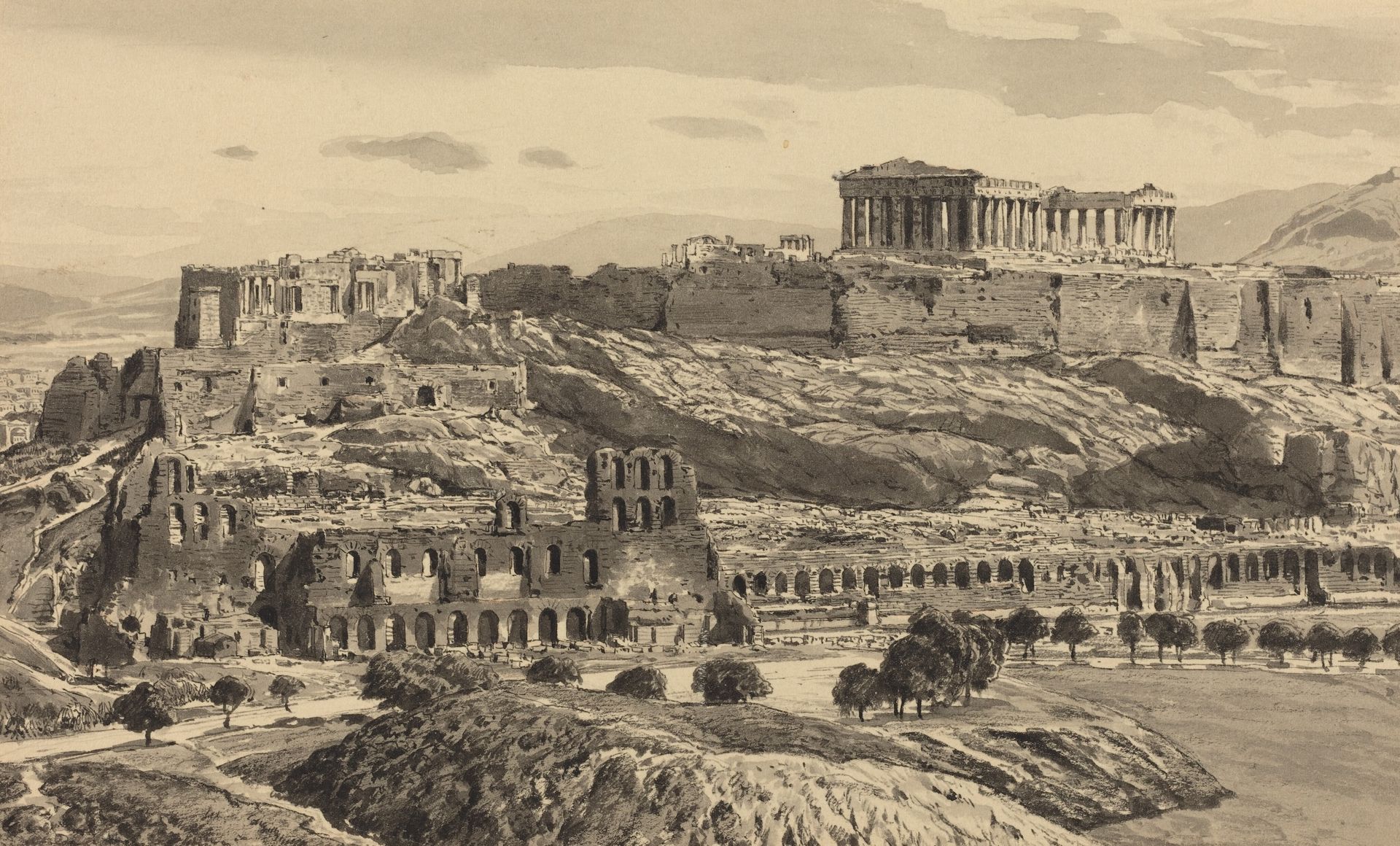View of the Acropolis by Themistocles von Eckenbrecher