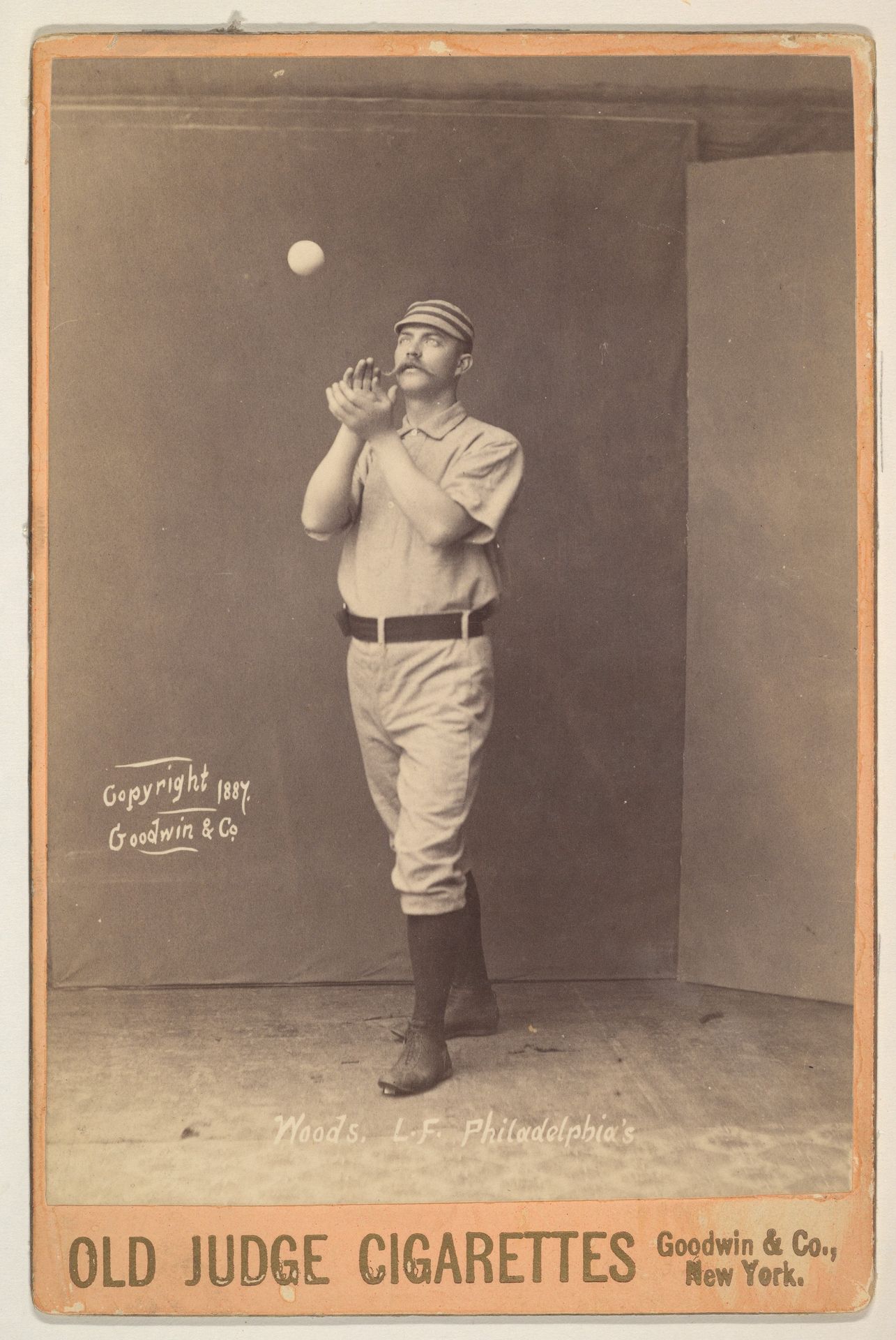 Woods, Left Field, Philadelphia, from the series Old Judge Cigarettes by Goodwin & Company
