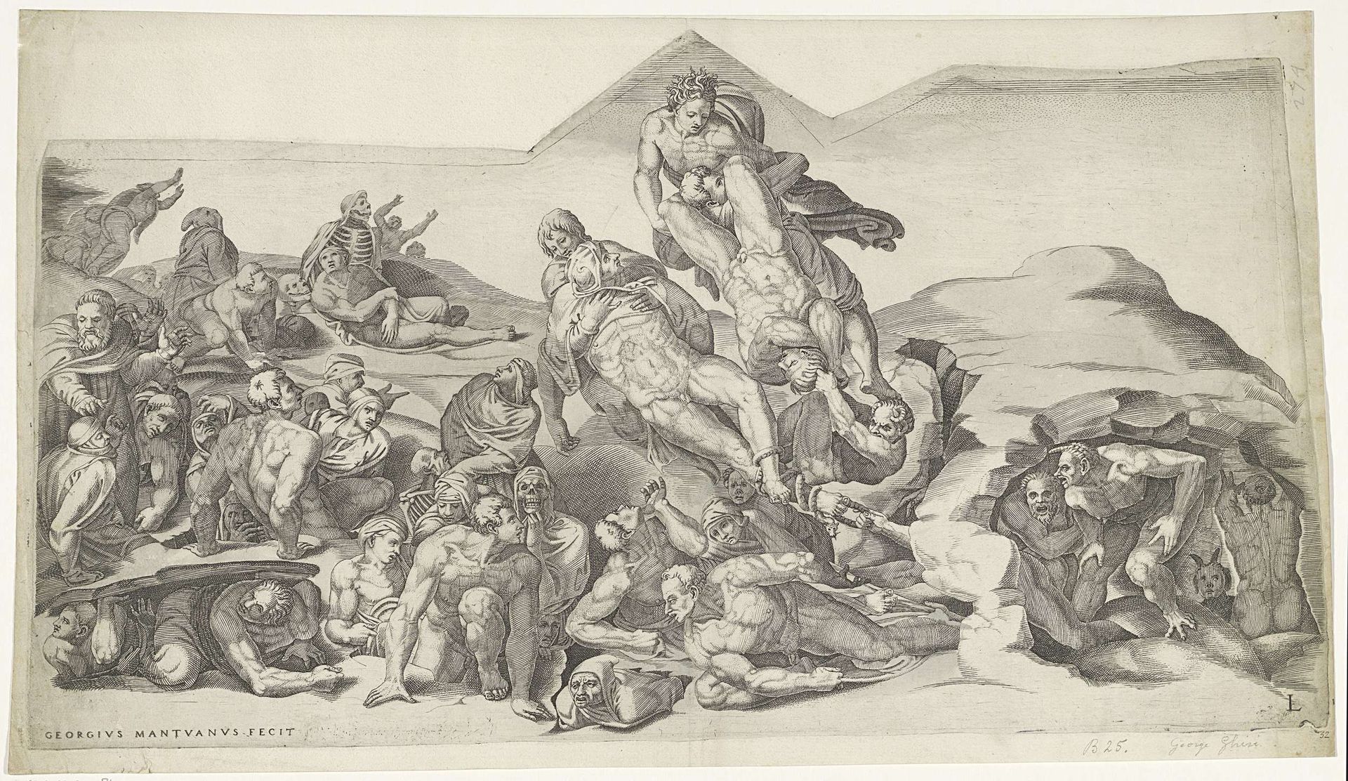 Het laatste oordeel, blad L by Giorgio Ghisi