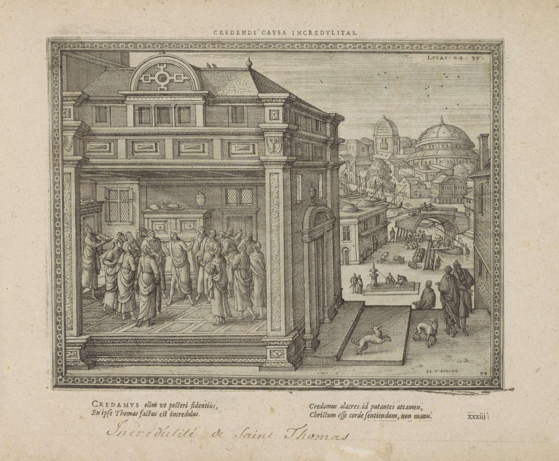 Verschijning van Christus aan de apostelen by Pieter van der (I) Borcht