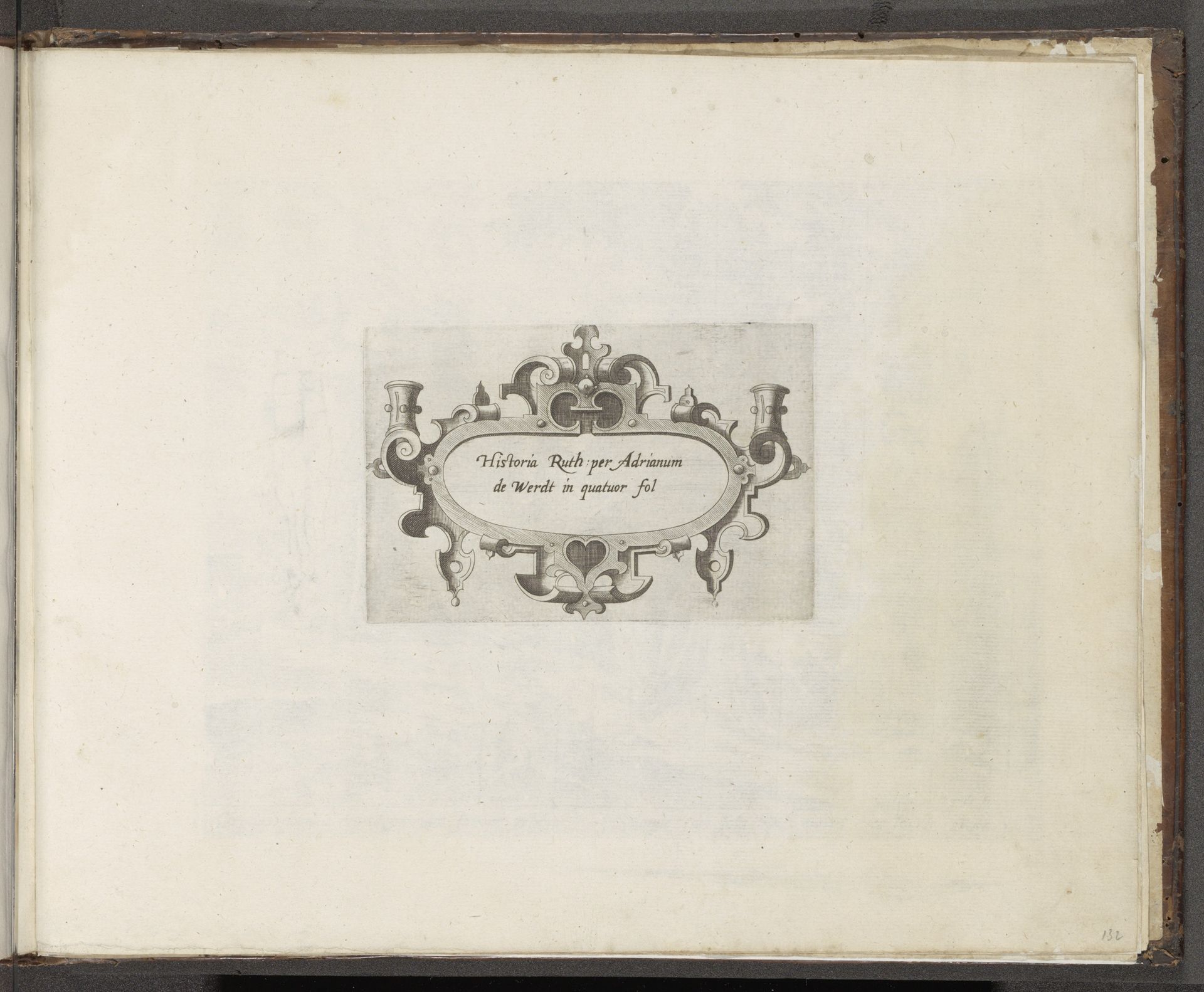 Cartouche met rolwerk by Anonymous