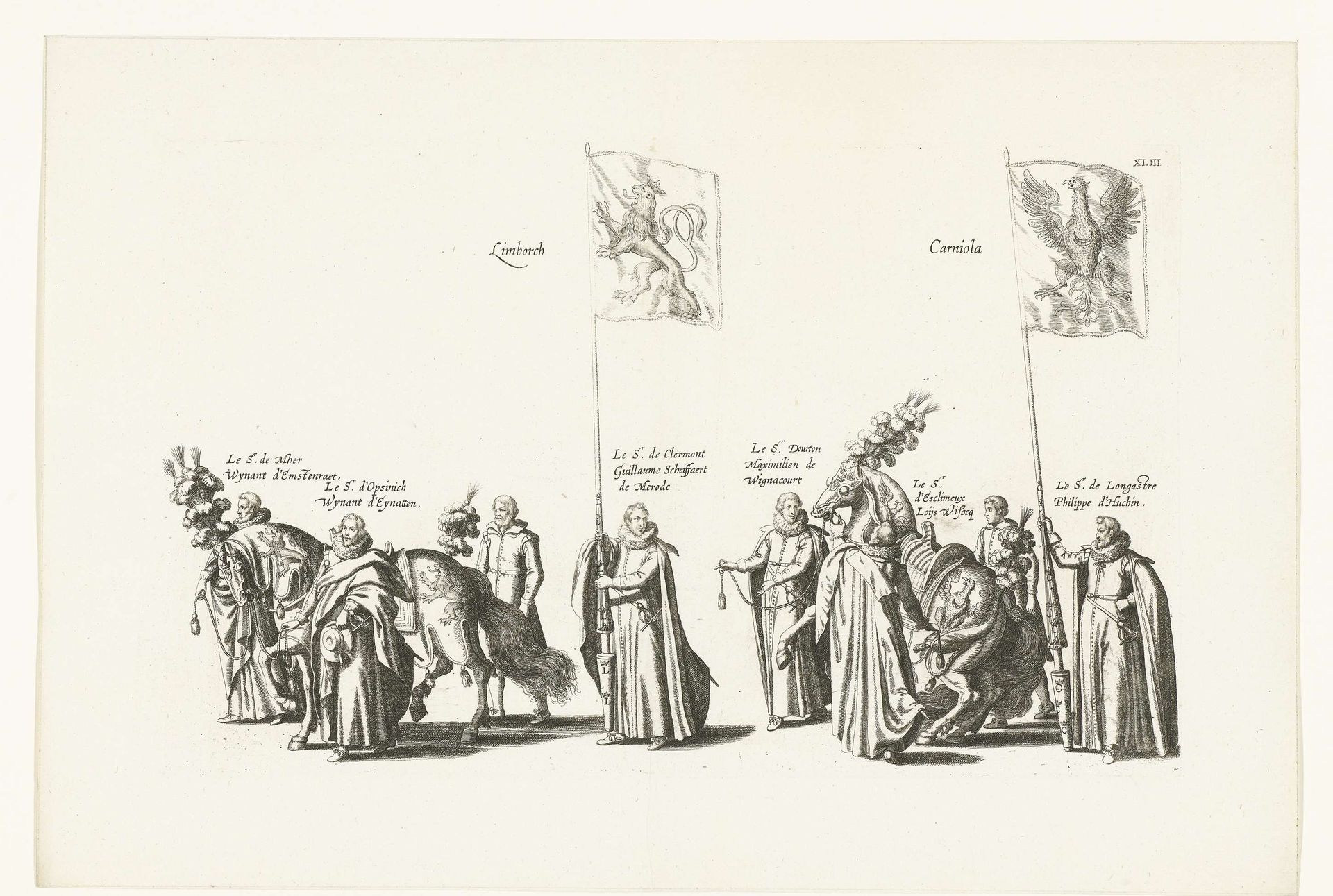 Begrafenisstoet van aartshertog Albrecht (plaat XLIII), 1622 by Cornelis Galle I