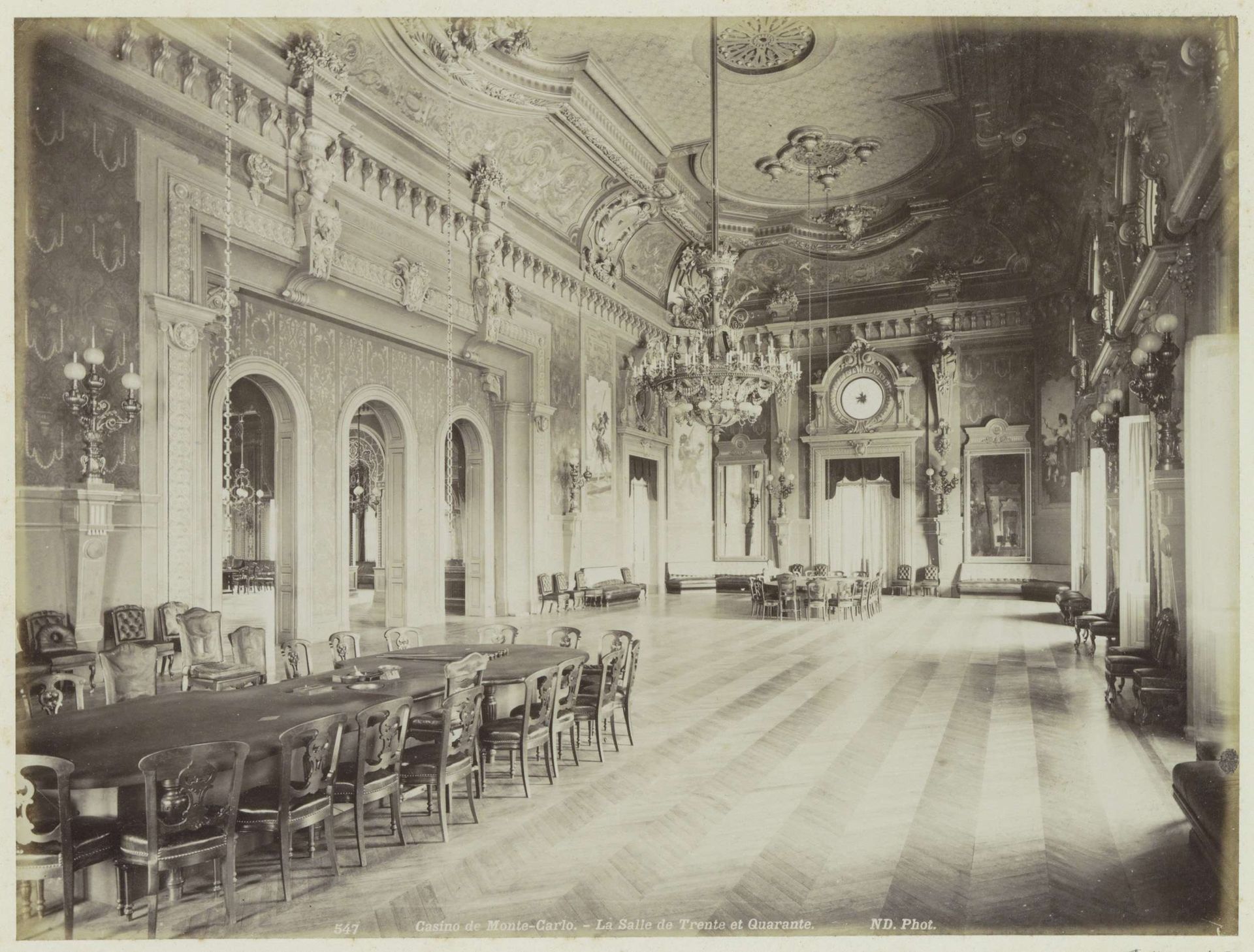 Interieur van het Monte Carlo Casino: de Salle de Trente et Quarante by Étienne Neurdein