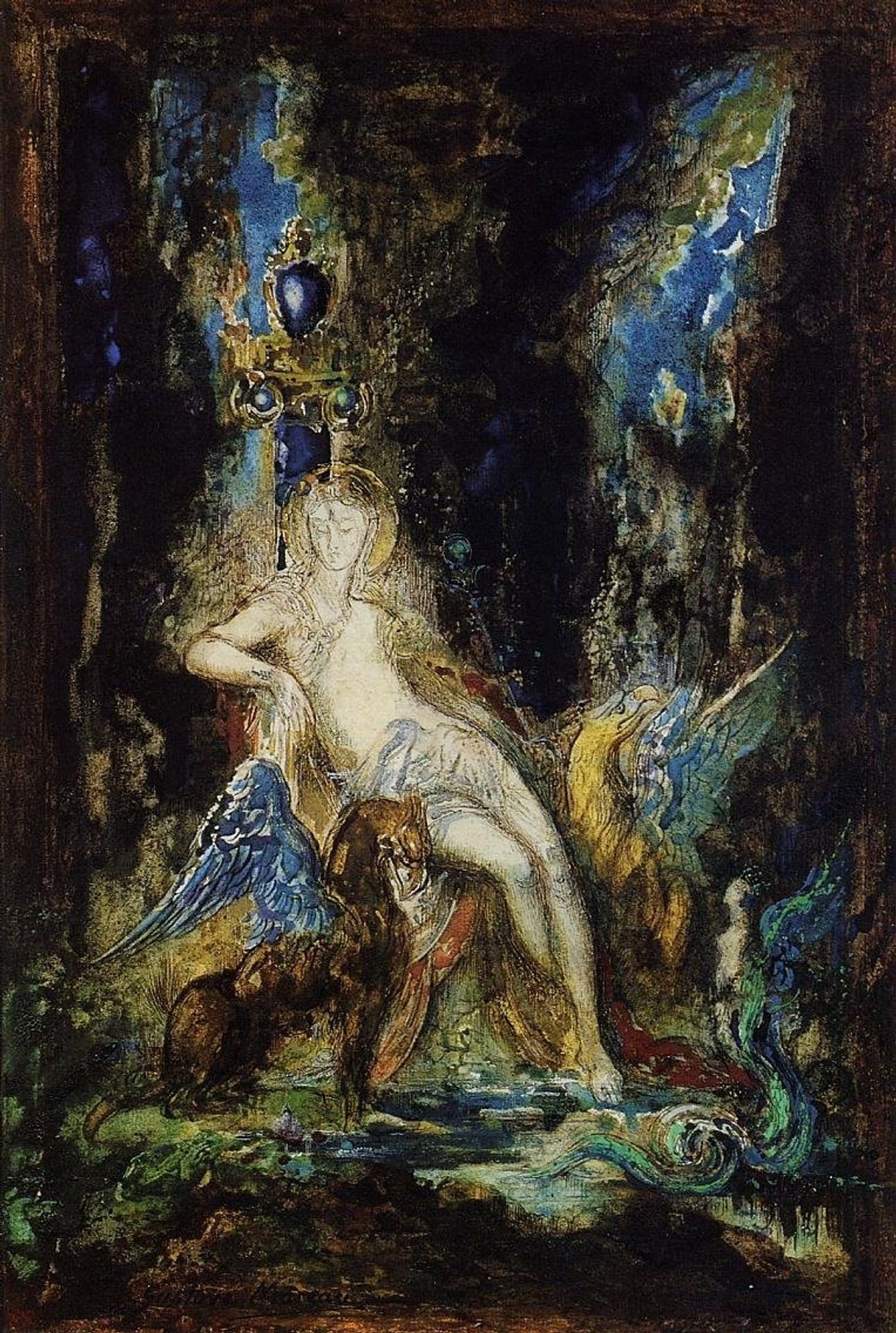 Fairy and Griffon by Gustave Moreau