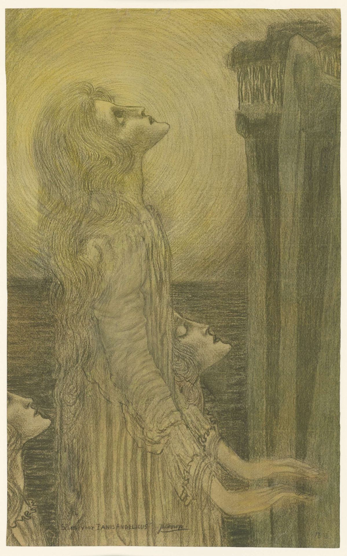 Schets voor Panis Angelicus by Jan Toorop