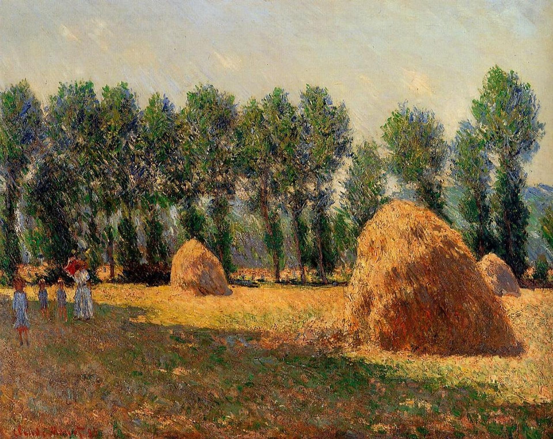 Haystacks at Giverny by Claude Monet